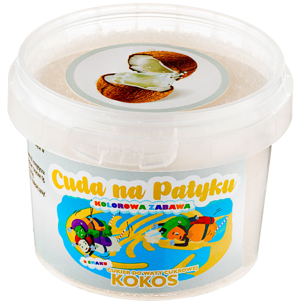 Cukier Do Waty Cukrowej Kolorowy do Maszyny Smakowy KOKOS Kokosowy 100g