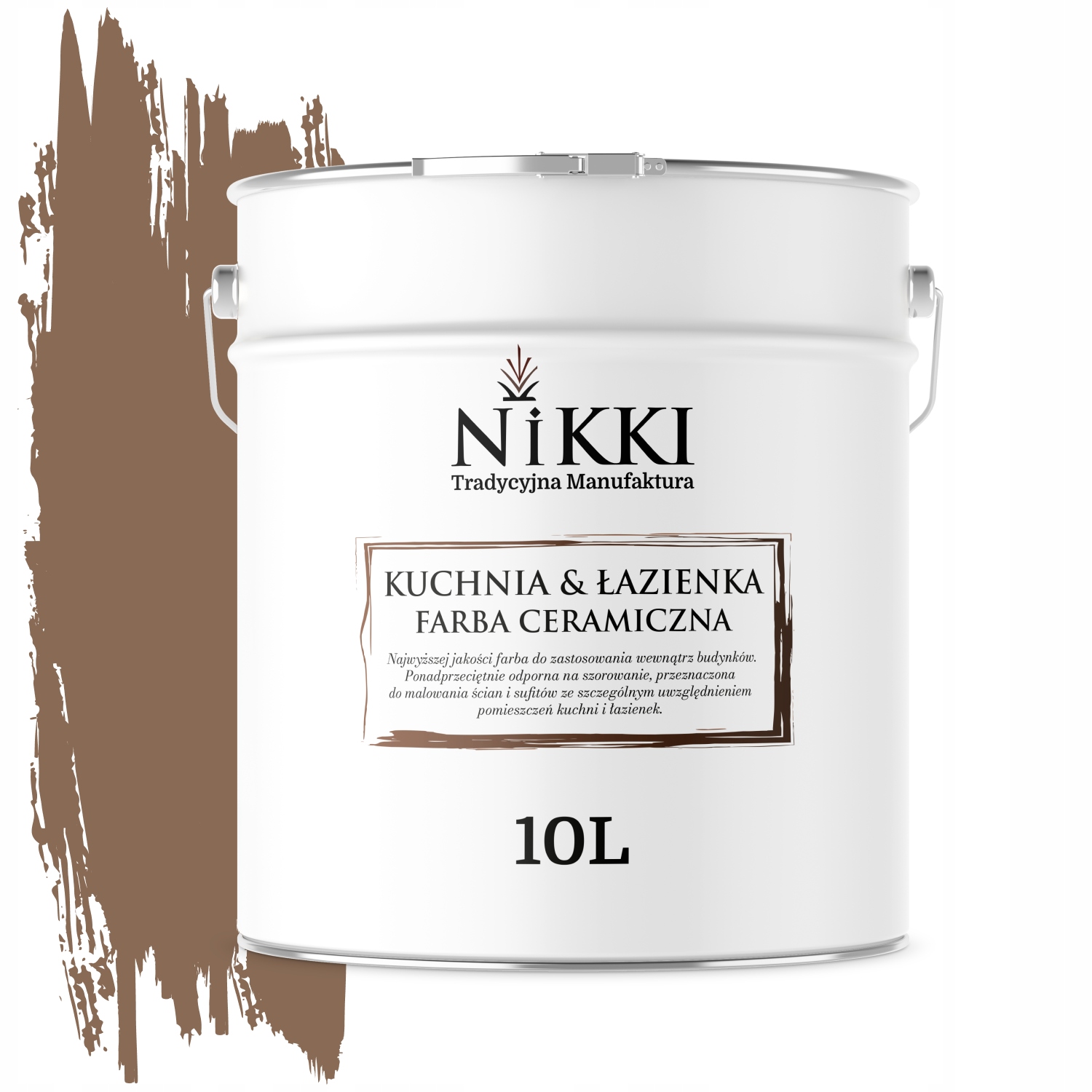 Keramická Farba Kuchyňa Kúpeľňa Hnedá Tmavá H4917 Mat 10 L Nástenná