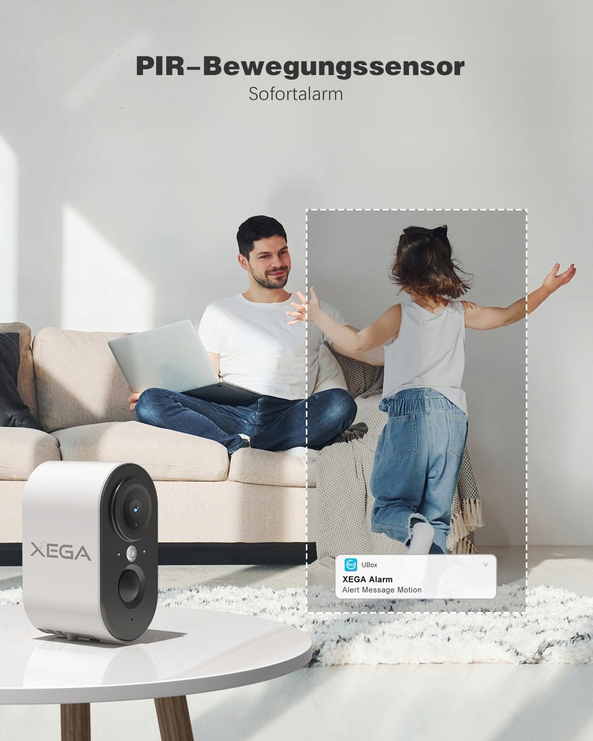 XEGA 3G/4G LTE Kamera Wewnętrzna 2K HD 6000mAh PIR 3MP Audio IP65 — miniatura 4