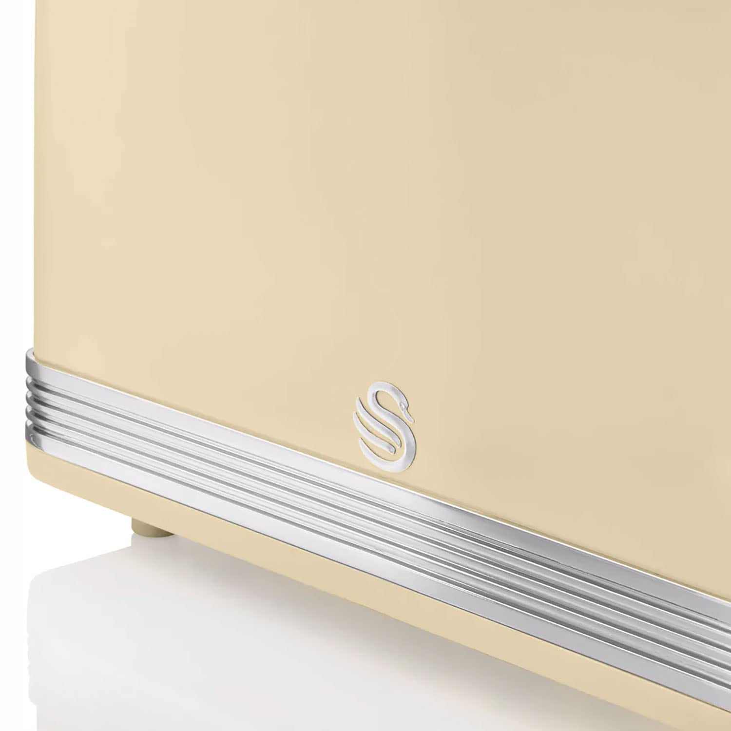 SWAN Retro Toster 2-Slotowy Vintage Design 6 Stopni Regulacji 815W Kremowy — miniatura 6