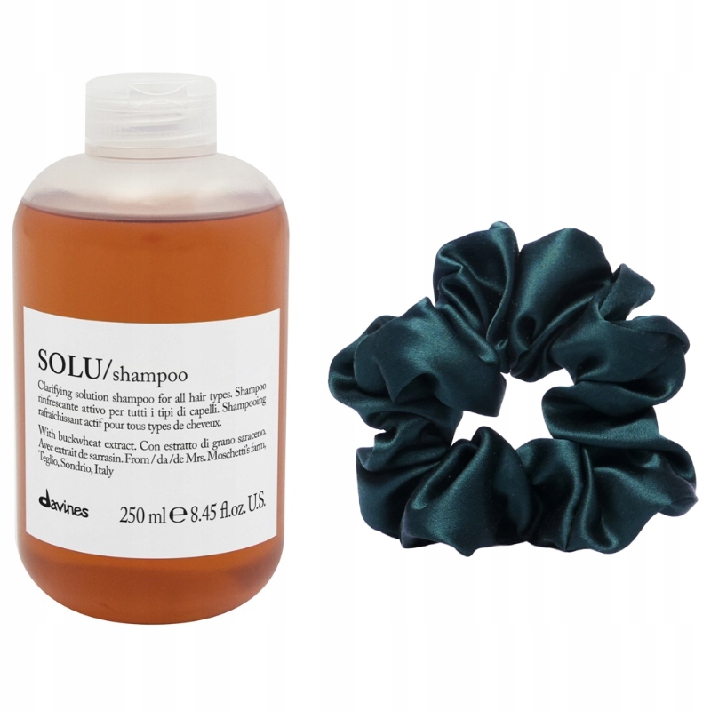 Davines Solu šampon 250 ml na čištění vlasů hedvábná gumička do vlasů