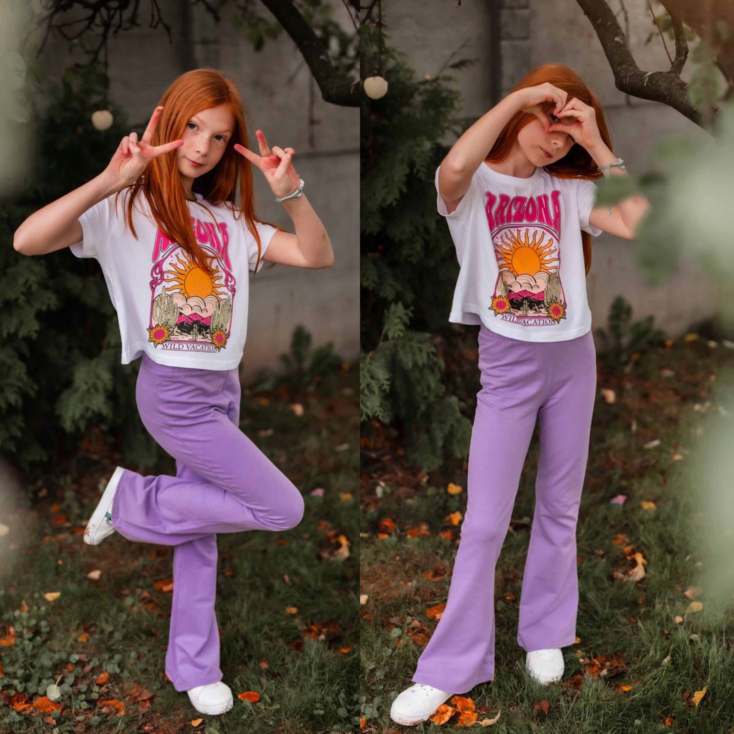 Lekkie dzwony FLARE spodnie legginsy dziewczęce - czarne WIOSNA LATO 110 Marka CiuchCiuch