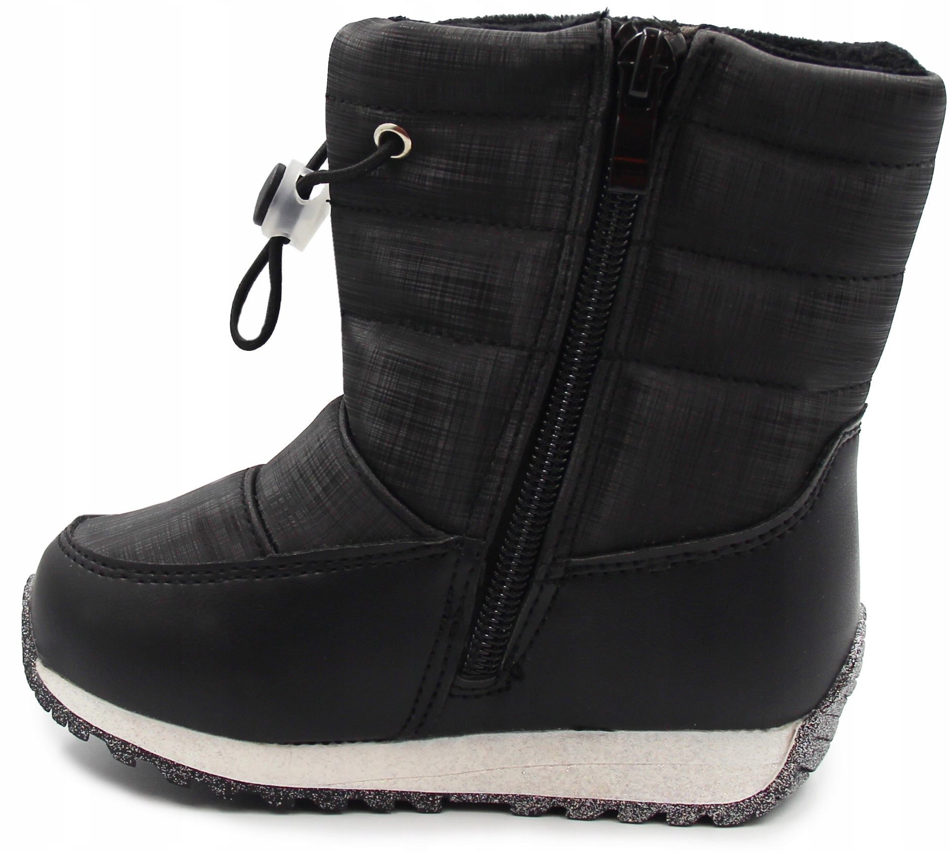 Ocieplane śniegowce dziewczęce Wojtyłko 2z24133 czarne 24 EAN (GTIN) 5905243132004