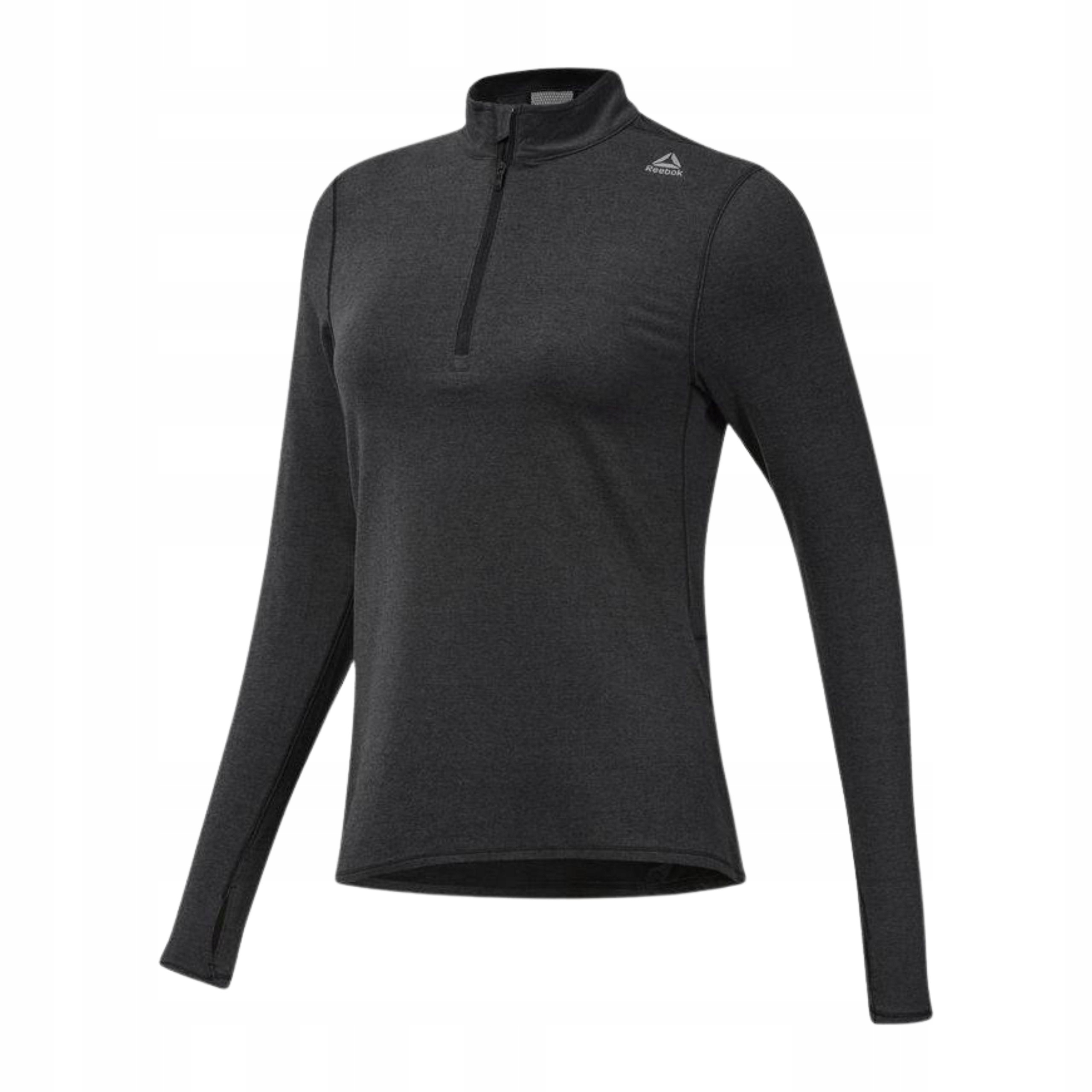 Damska bluzka do biegania szara Reebok Re 1/4 Zip S