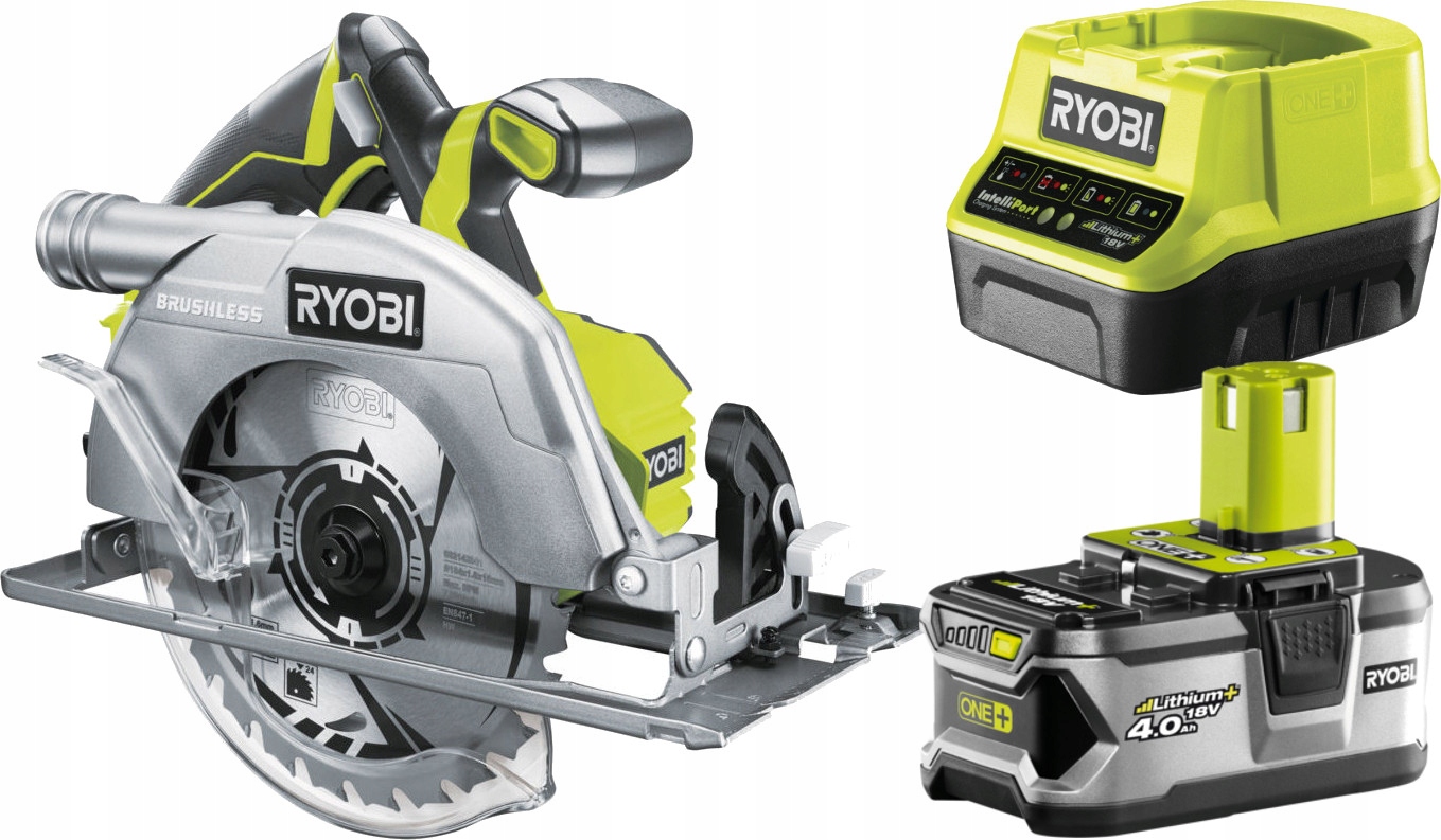 RYOBI PILARKA TARCZOWA BEZSZCZOTKOWA R18CS7 + 4Ah Zasilanie akumulatorowe