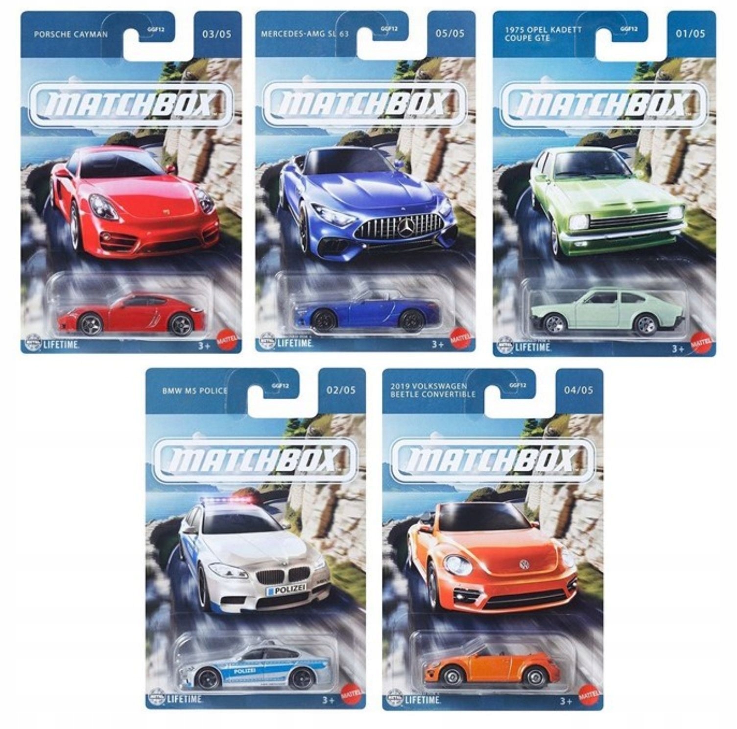 Matchbox European Series 5 Autos Set Ggf12  164 Neu Ovp Opel Bmw Porsche - Bild 1 von 1