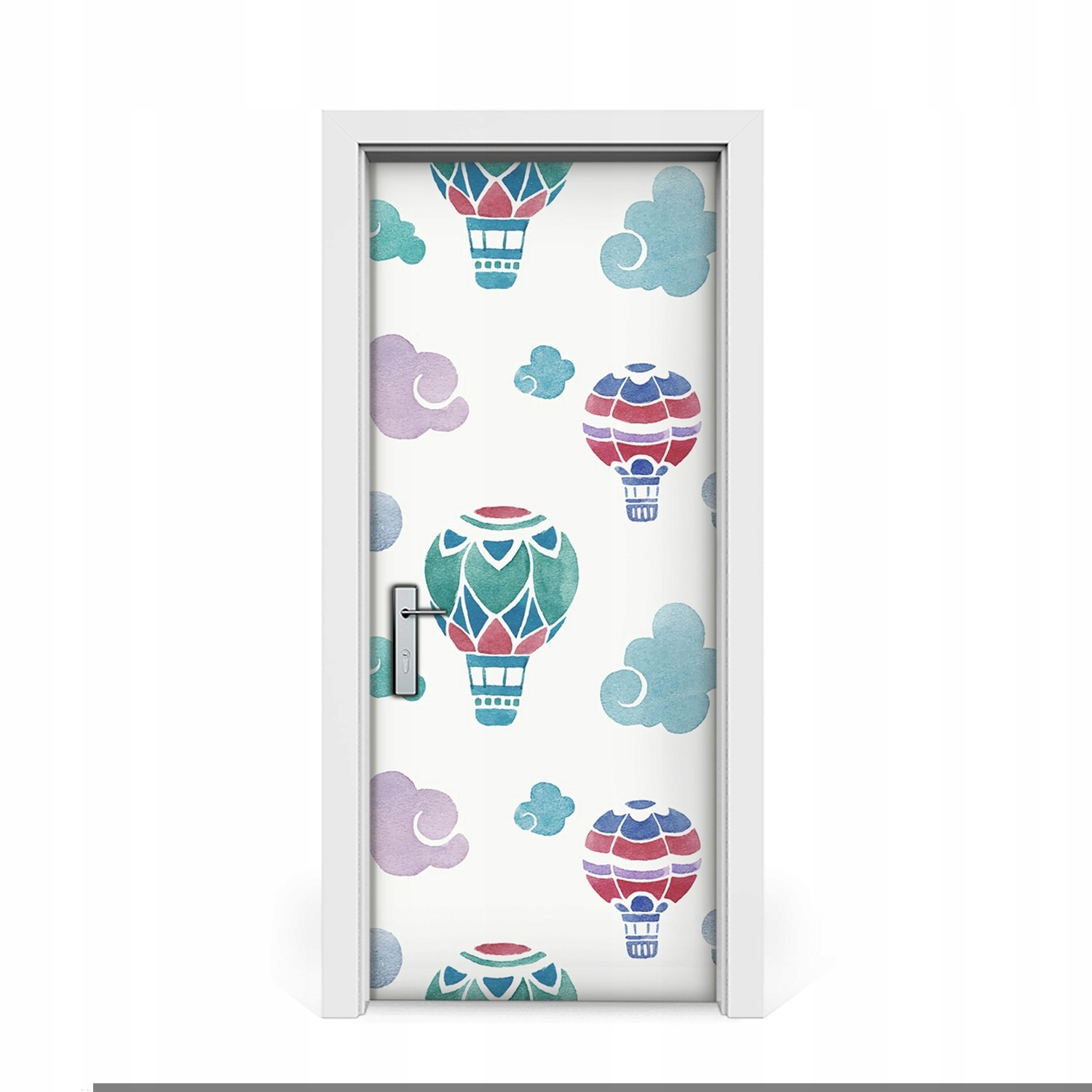 

Naklejka na drzwi okleina Balony i Chmury 85x205