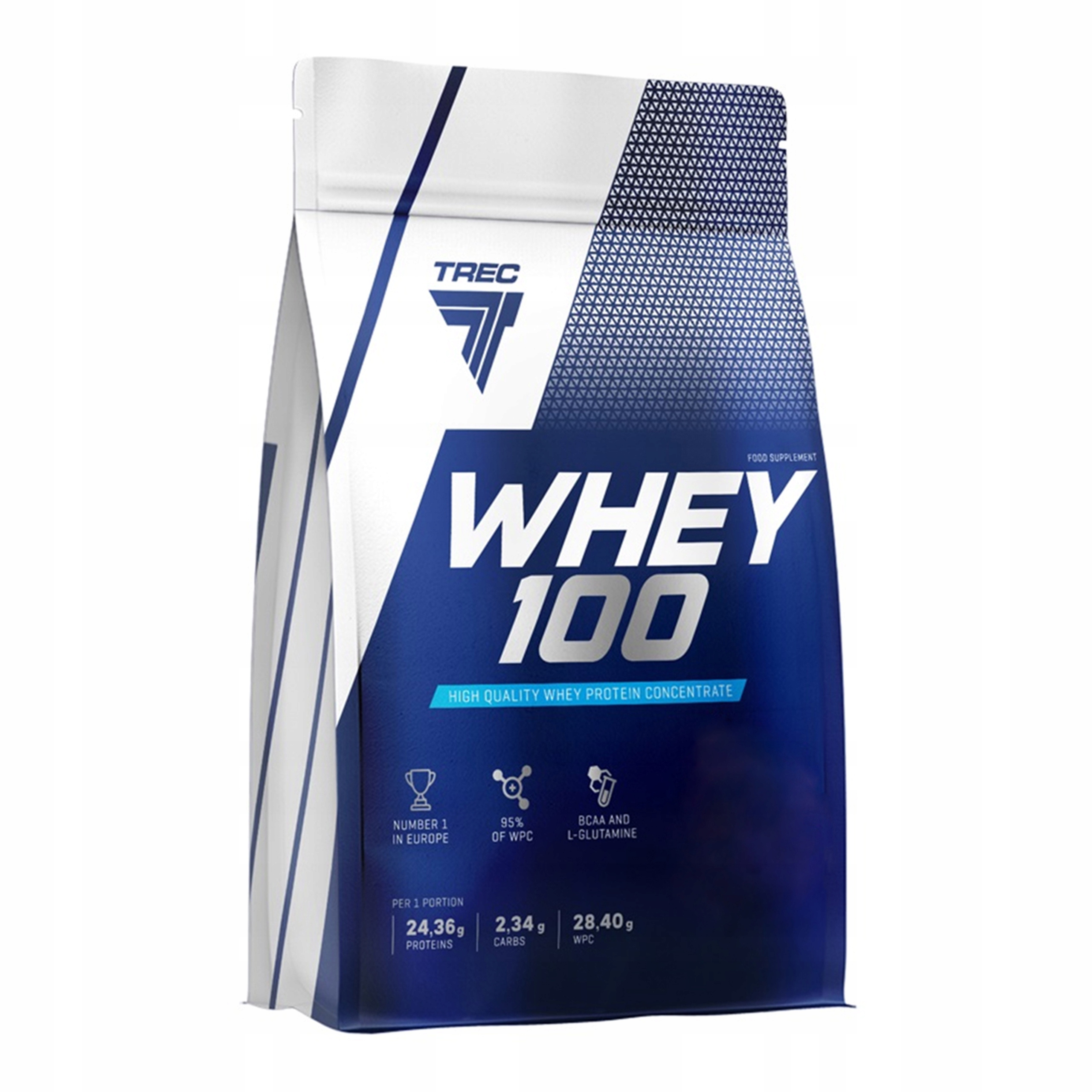 Syrovátkový Protein Trec Whey 100 Wpc 700 g Jahoda Svalová hmota Síla