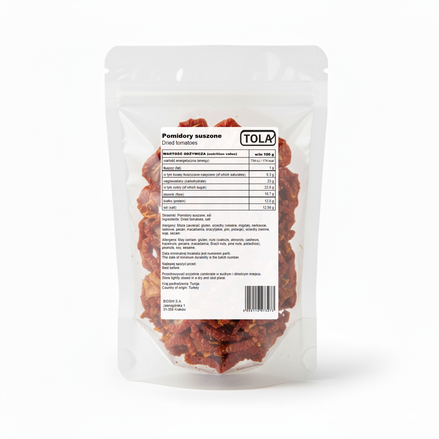 Pomidory suszone na słońcu 10kg naturalne i smaczne, Tola