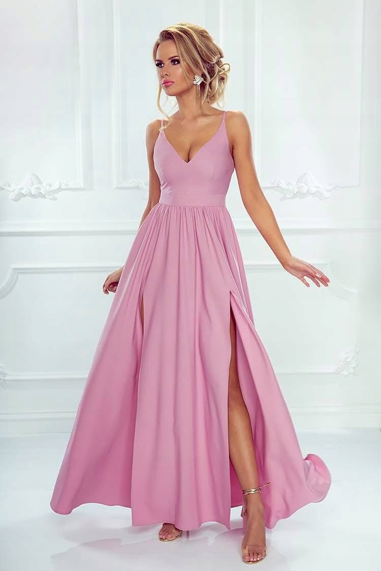 Šaty Elegantní Dámská Růžová Velikost 38 Emo Šaty Polská Výroba