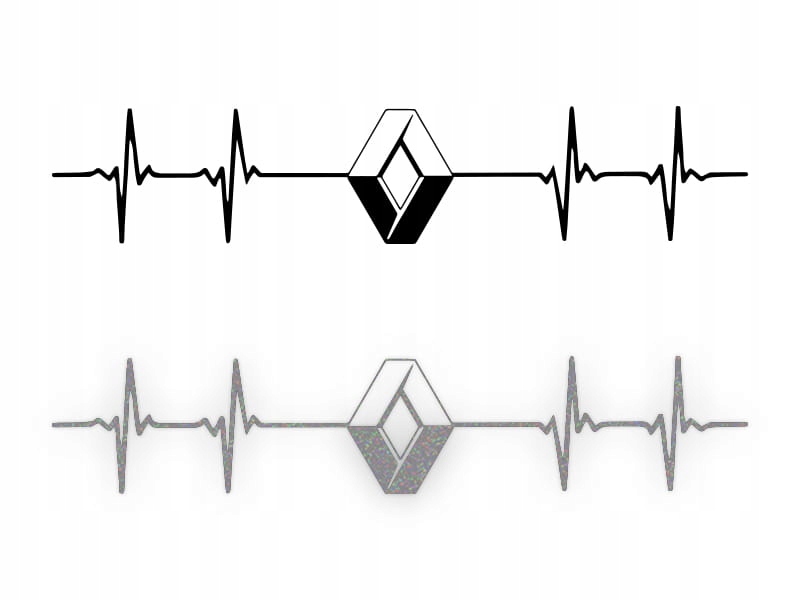 LINIA ŻYCIA RENAULT W02 - Naklejka na samochód na auto ODBLASKOWA