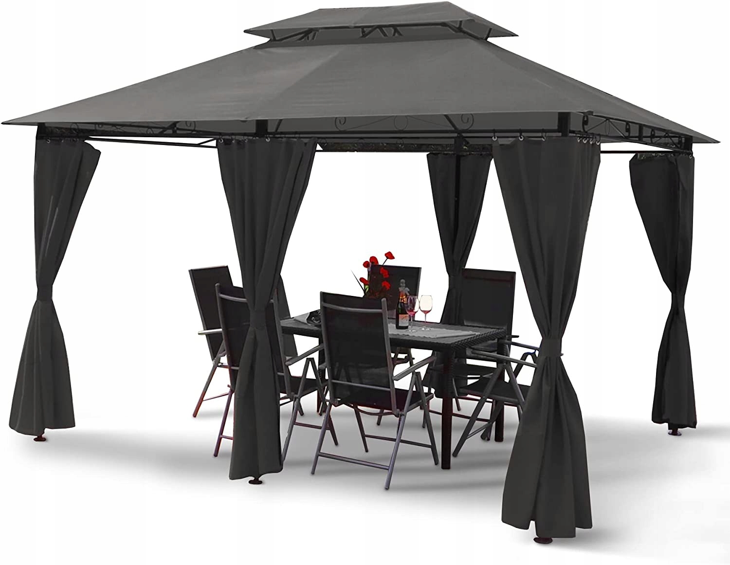 MINZO PAWILON OGRODOWY Z OŚWIETLENIEM LED KREMOWY Producent inna