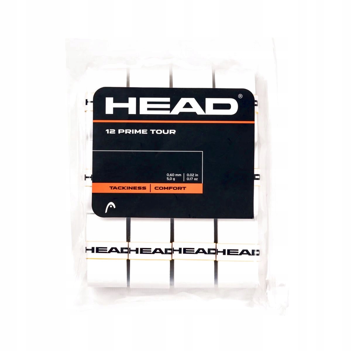Vrchní obaly Head Prime Tour Overgrip Bílé 0,60 mm 12 ks