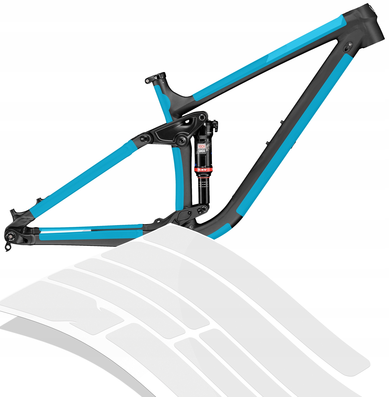 FOLIE OCHRONNE NA ROWER ENDURO 9 elementów + taśma