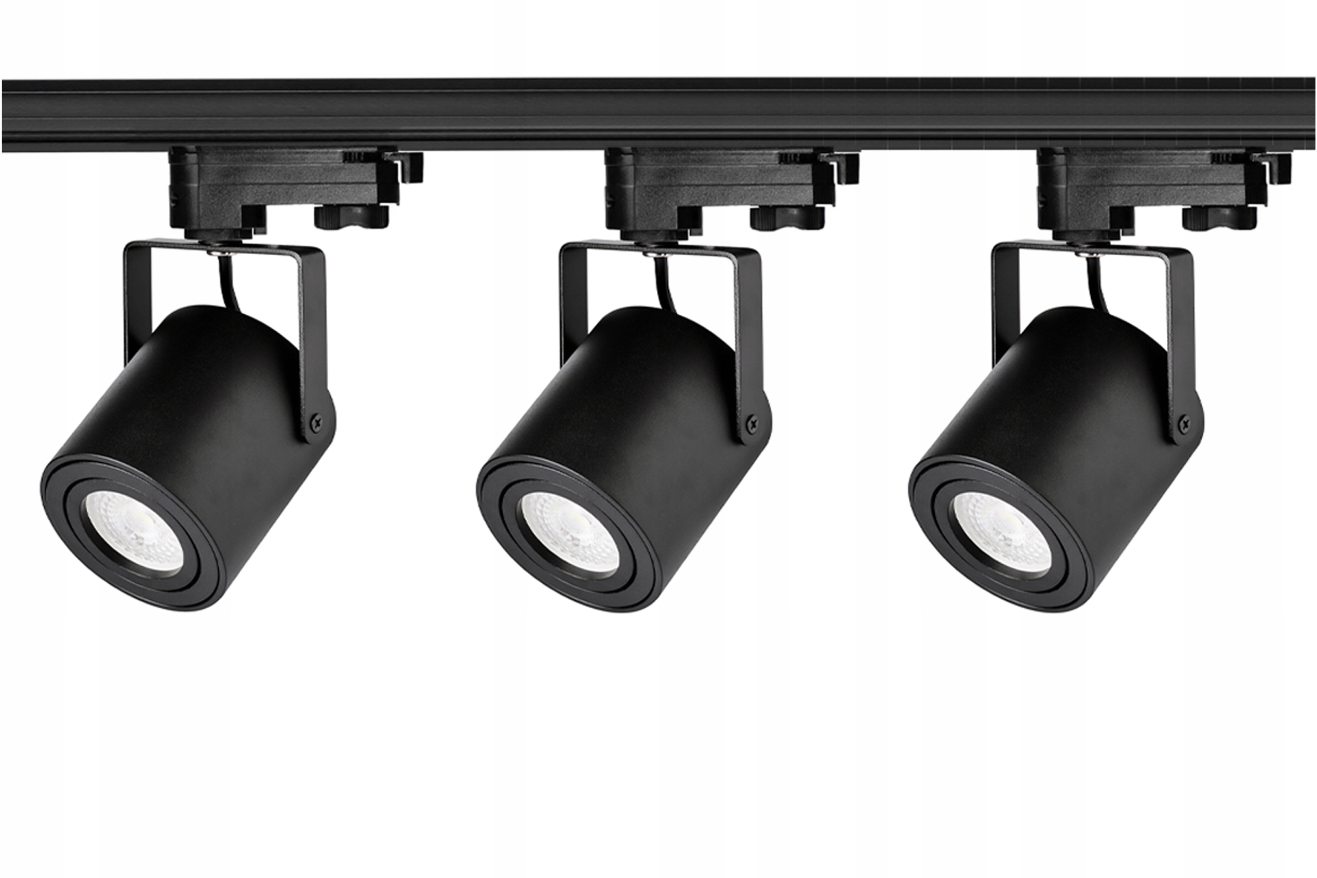 3 reflektory 3Fazowe CZARNE + szyna 100 cm na przedpokój