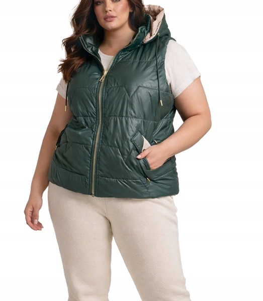 Prošívaný vesta Plus Size stylový Agrafka 4XL