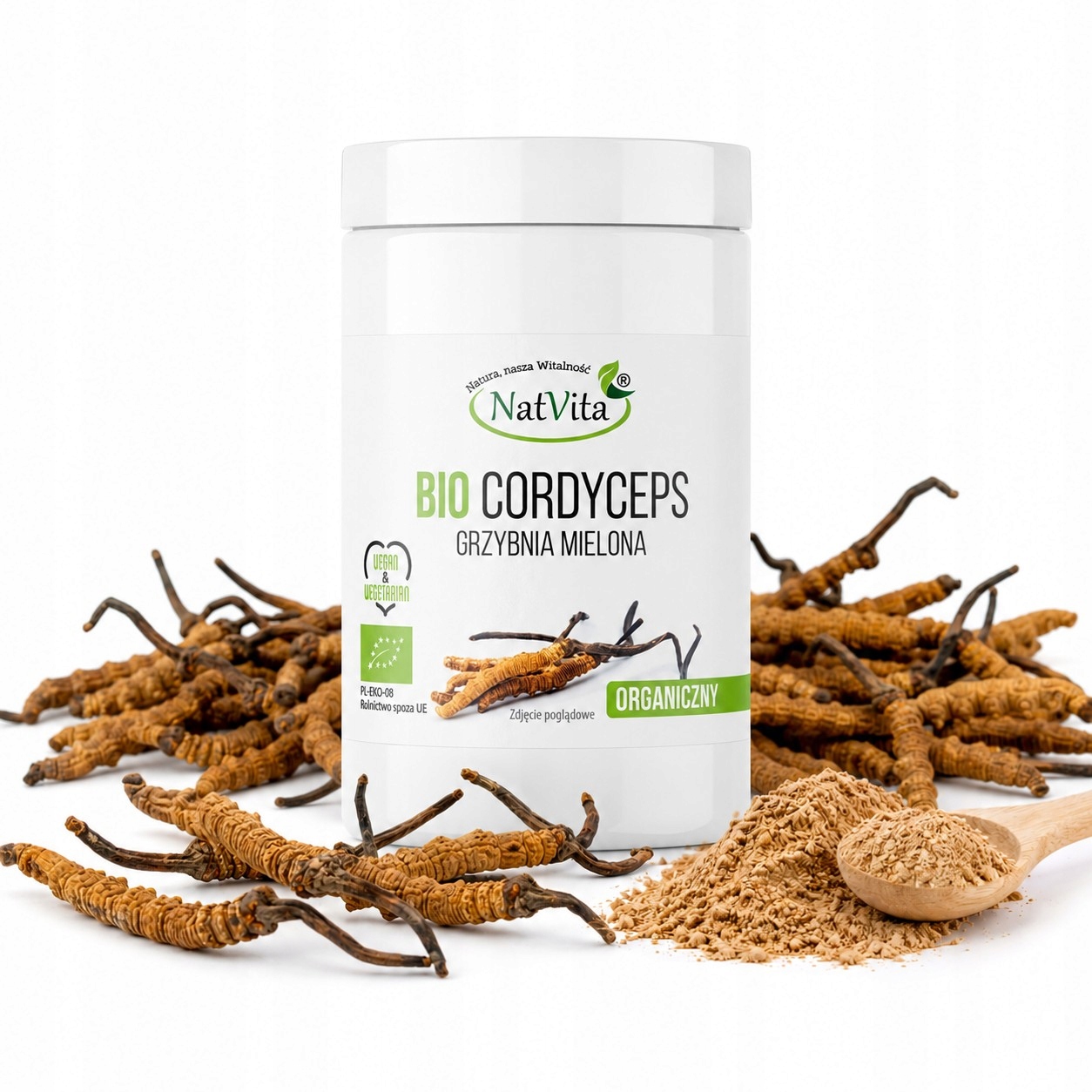 Bio Cordyceps Sinensis Grzybnia Mielona W Proszku 250G Natvita
