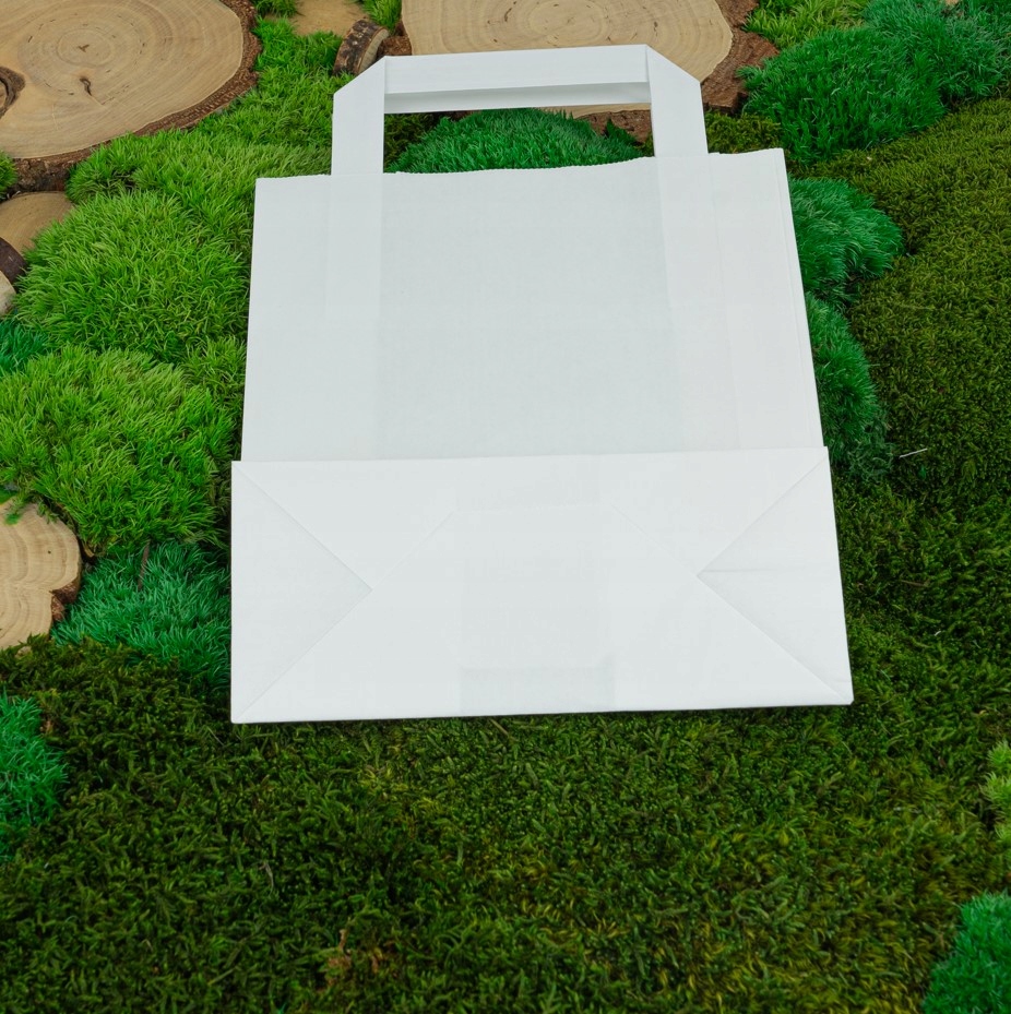 BIAŁA TORBA PAPIEROWA EKO 18x8x23 x 100 sztuk Rodzaj torby biała
