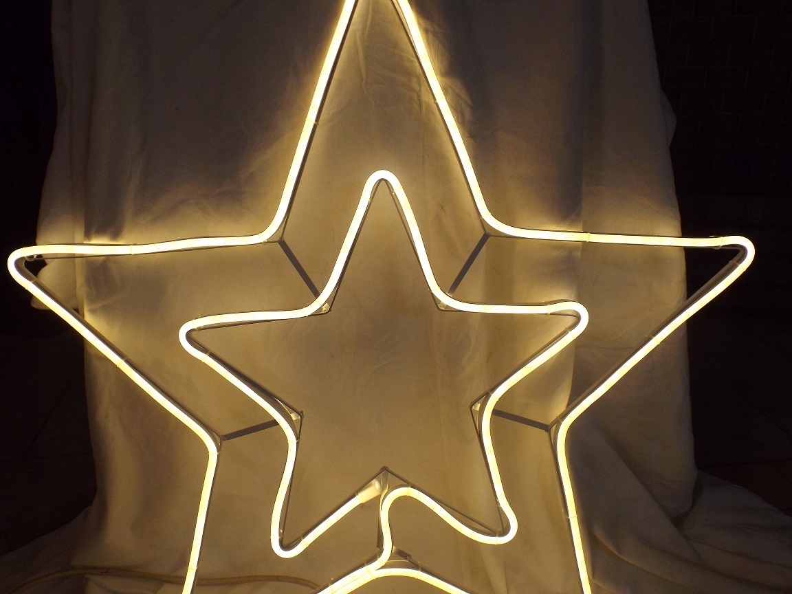 

Lampki Gwiazda Świecąca Led Neon ciepło biała 70cm