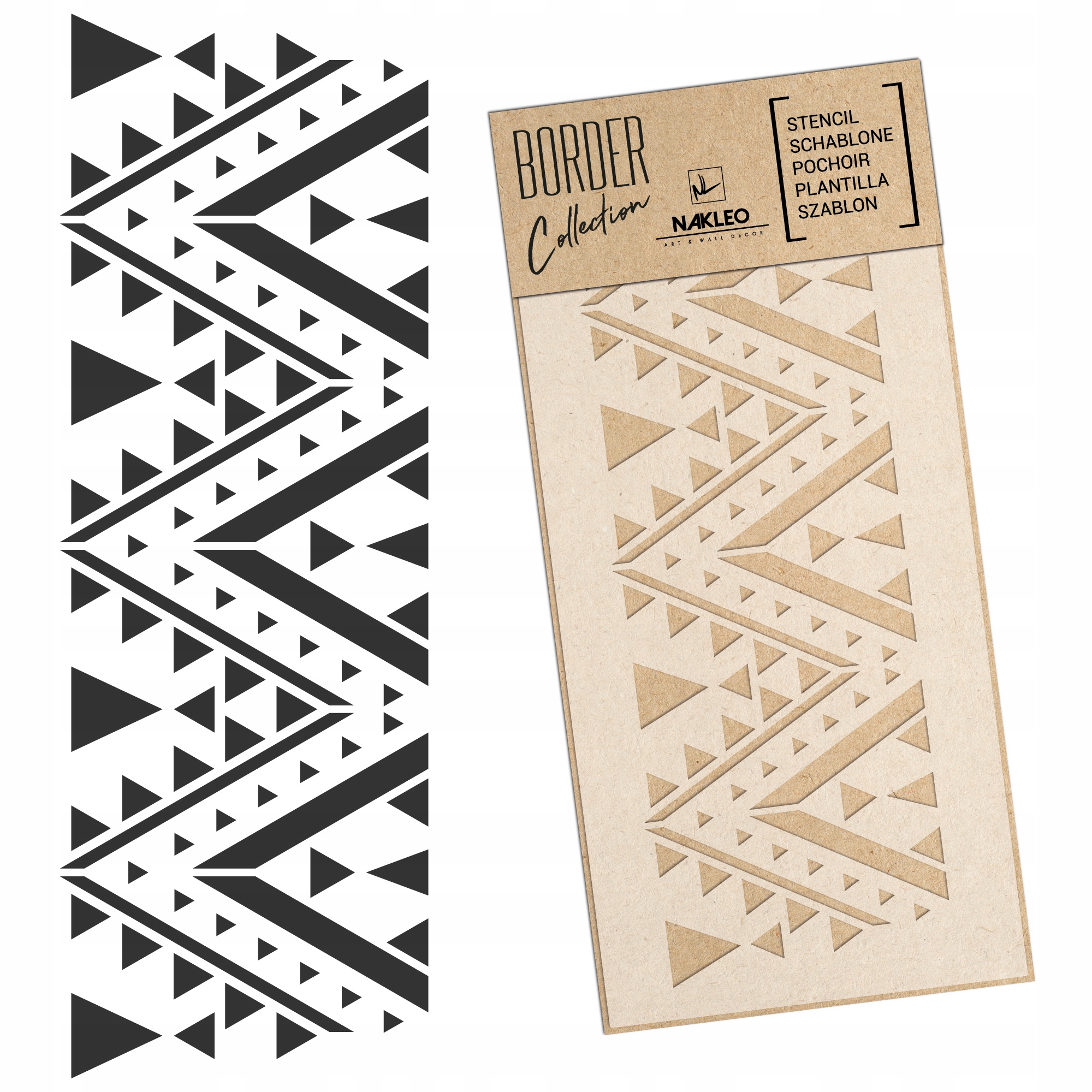 Malířská šablona Bordura Opakovaně Použitelný 45x95 cm Ornament Koberec Kazachský