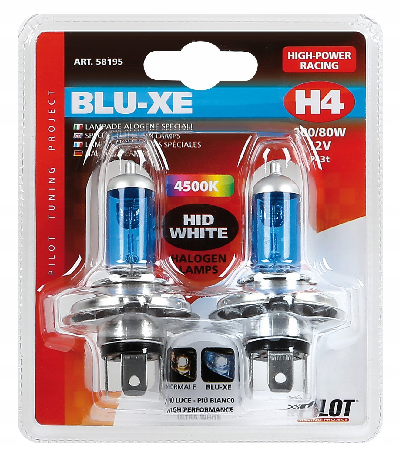 

Żarówki H4 12V 100/80W P43t Blue Xenon 2szt