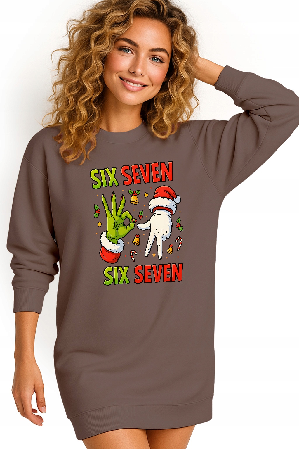 Mikina Vánoční Oversize Šaty Six Seven 67 Dárek K Vánocům M
