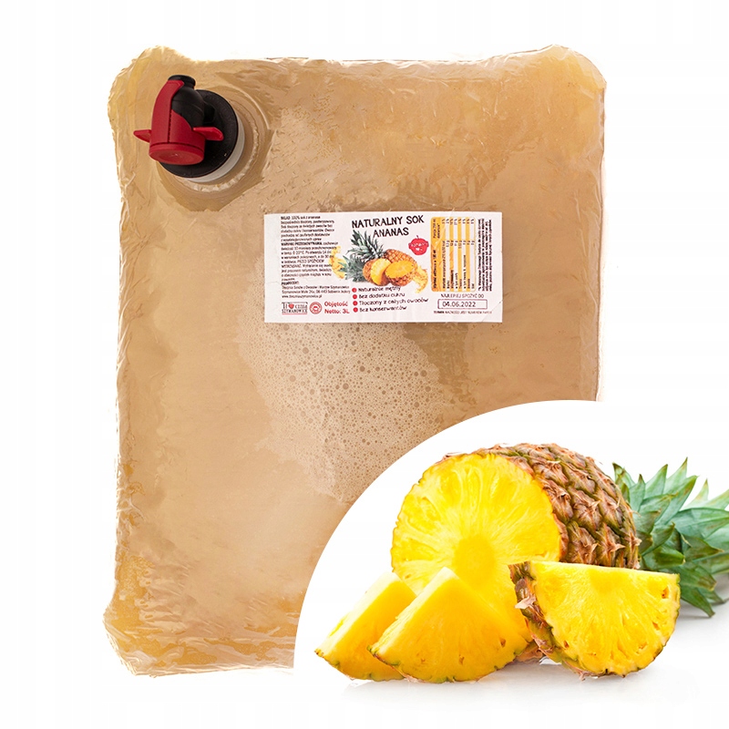 

Sok Ananas 100% Nfc wyciskany ananasowy 100% 3L