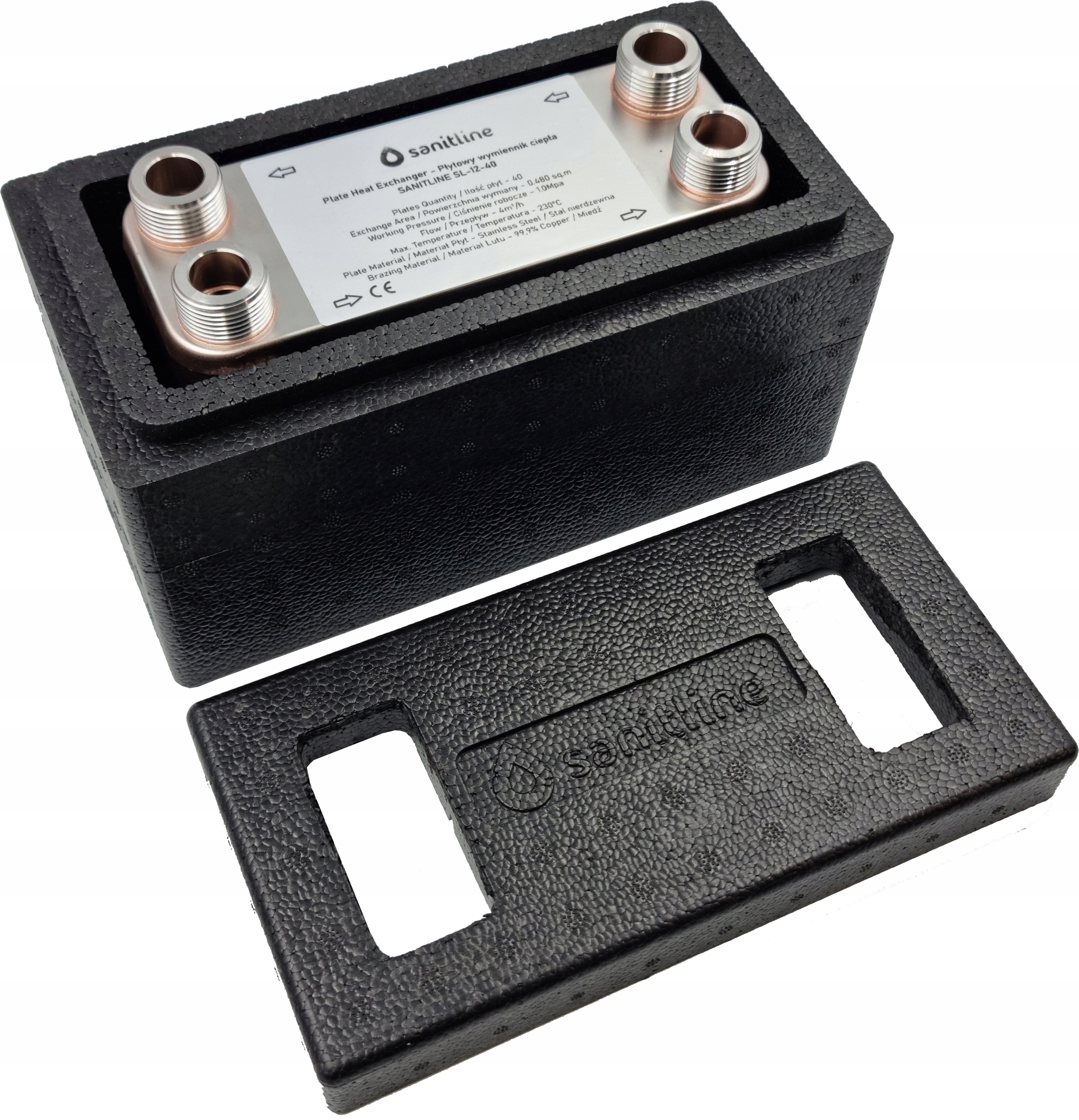 Výmenník Tepla Sanitline 40 Doskový Výkon 35 kW 4x 3/4" Tepelná Izolácia