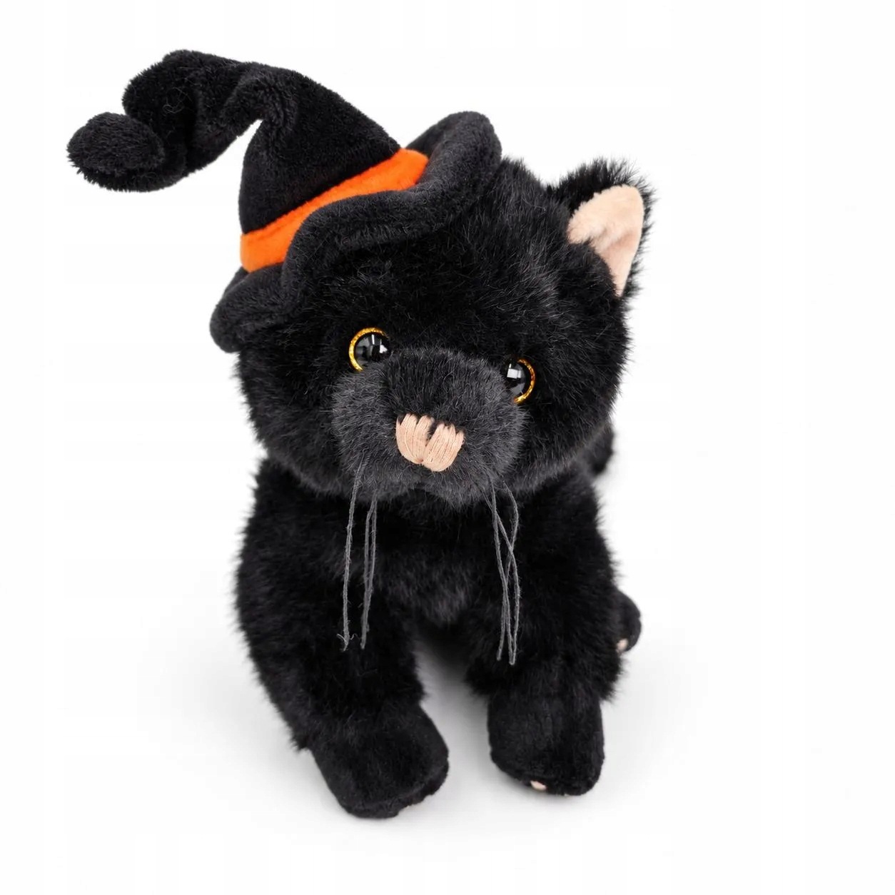 Pluszowy czarny kot z kapeluszem Spooky Bambo, 25 cm (Bukowski Design)