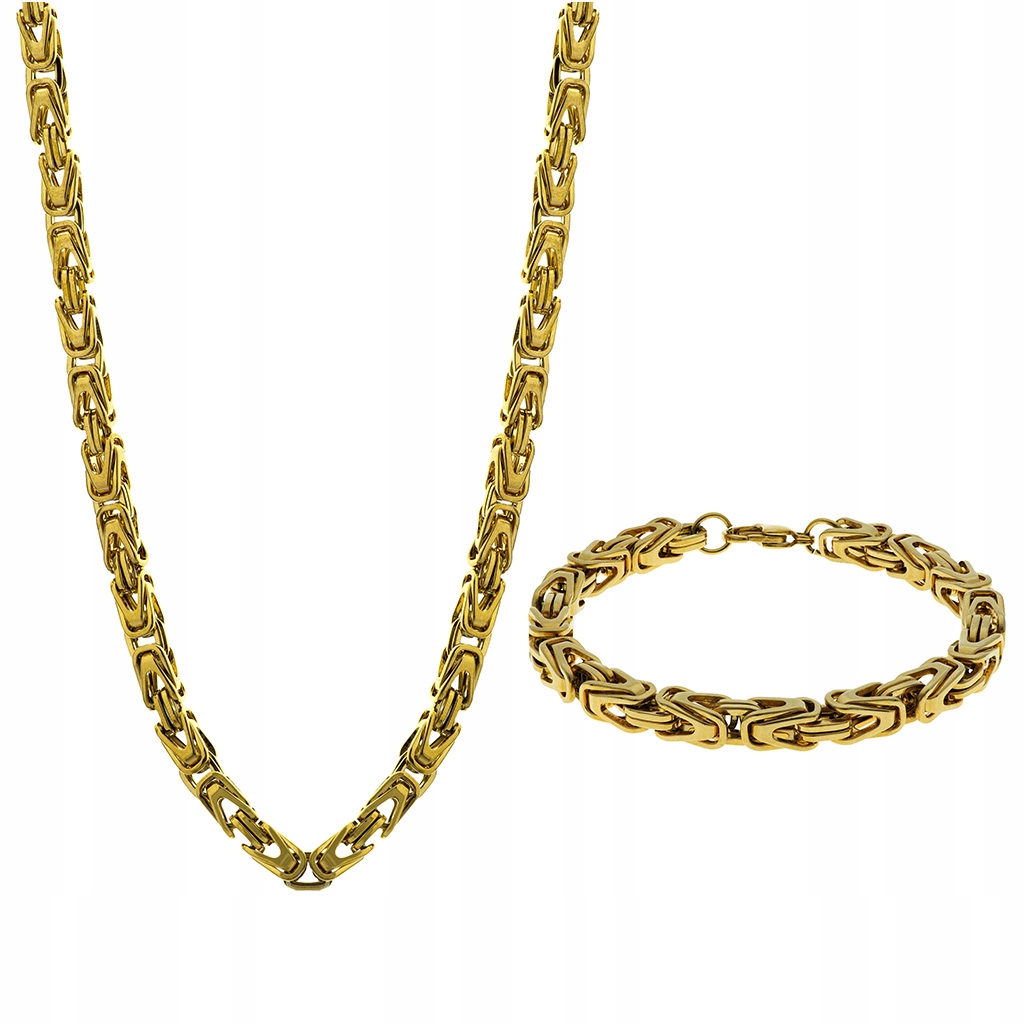 Sada šperků z chirurgické ocel pozlacená, královská, Blingart