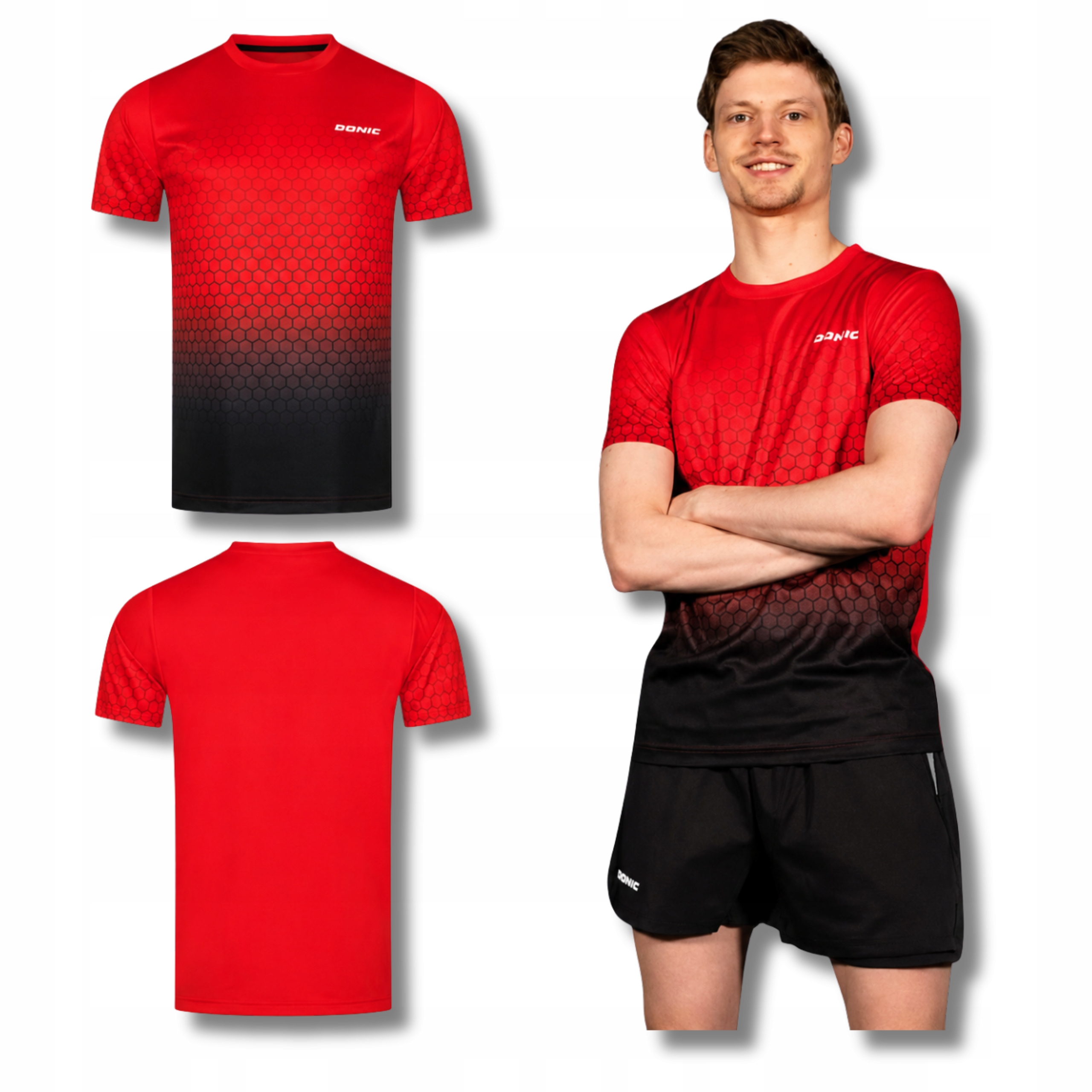 Tričko Na Stolní Tenis Ping Ponga Donic Scorpion Červená/černá XL