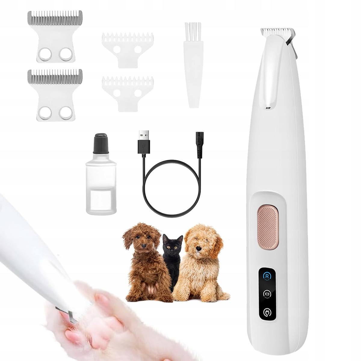 Levně Strojek Na Stříhání Psů A Koček, Zvířat, Zastřihovač, Tichý Led