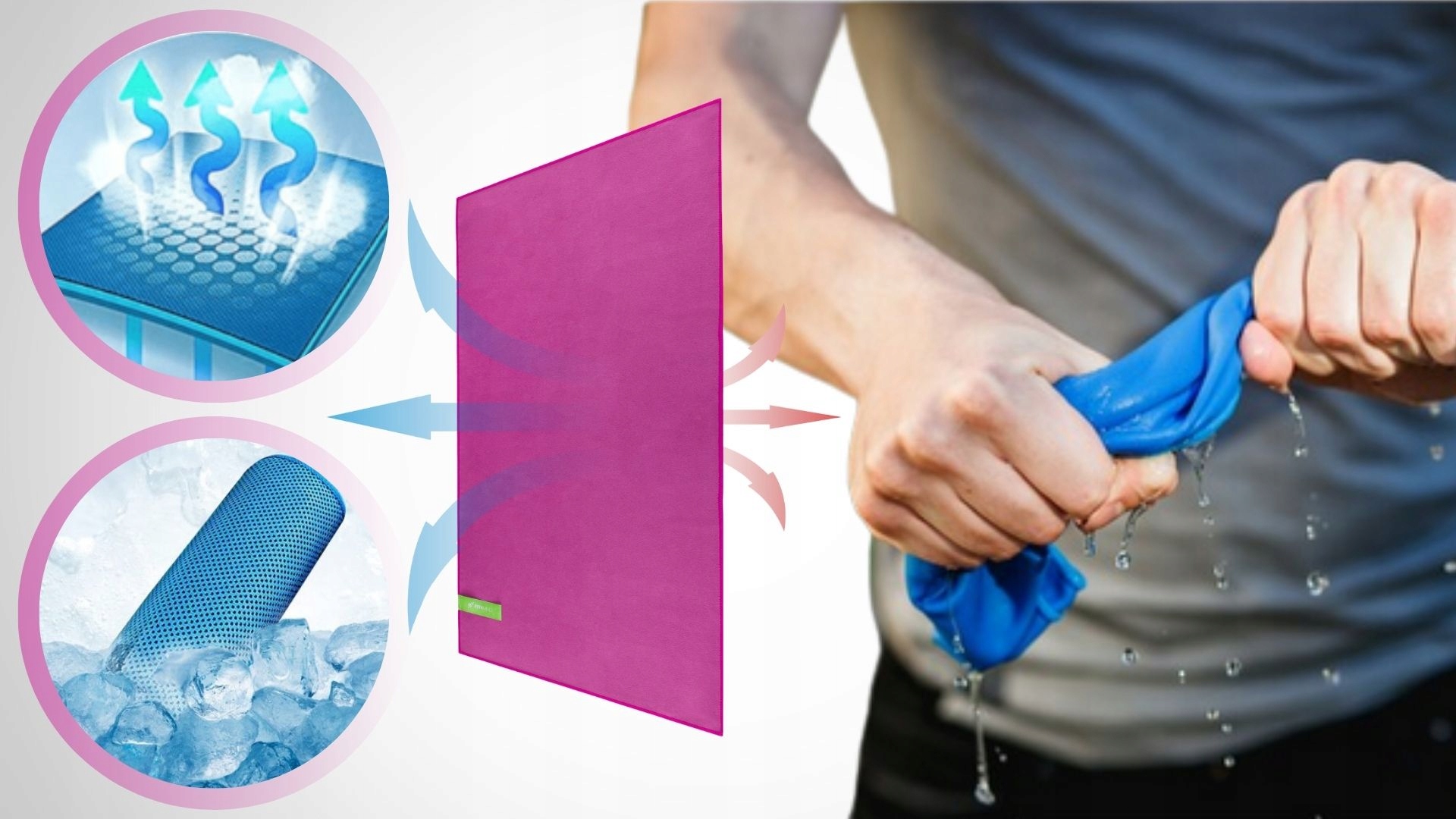 SPORTOWY RĘCZNIK SZYBKOSCHNĄCY Z MICROFIBRY 30X100 etui treningowy UV50+ Długość (cm) 100 cm