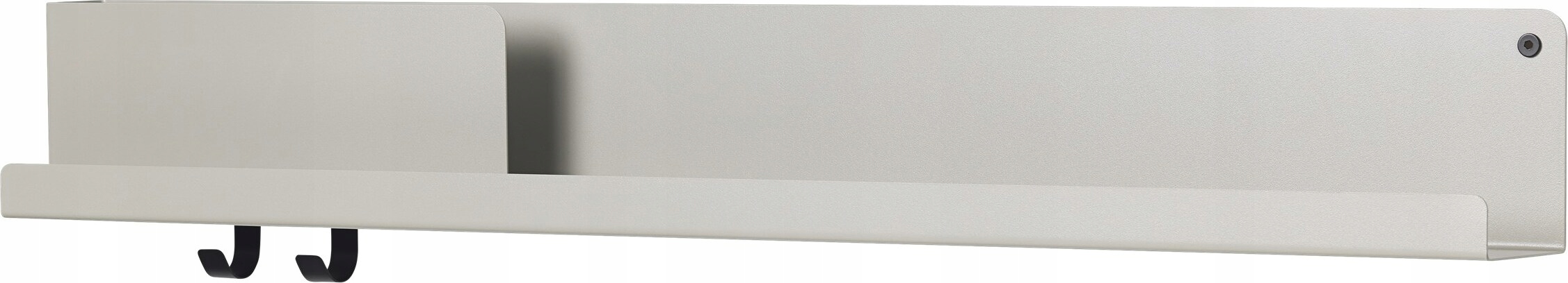 Muuto Folded Organizér Oceľová nástenná polica 96 cm, šedá
