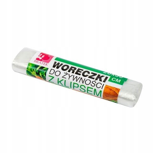 

Bratek Woreczki do żywności z klipsem 20x30cm 100s