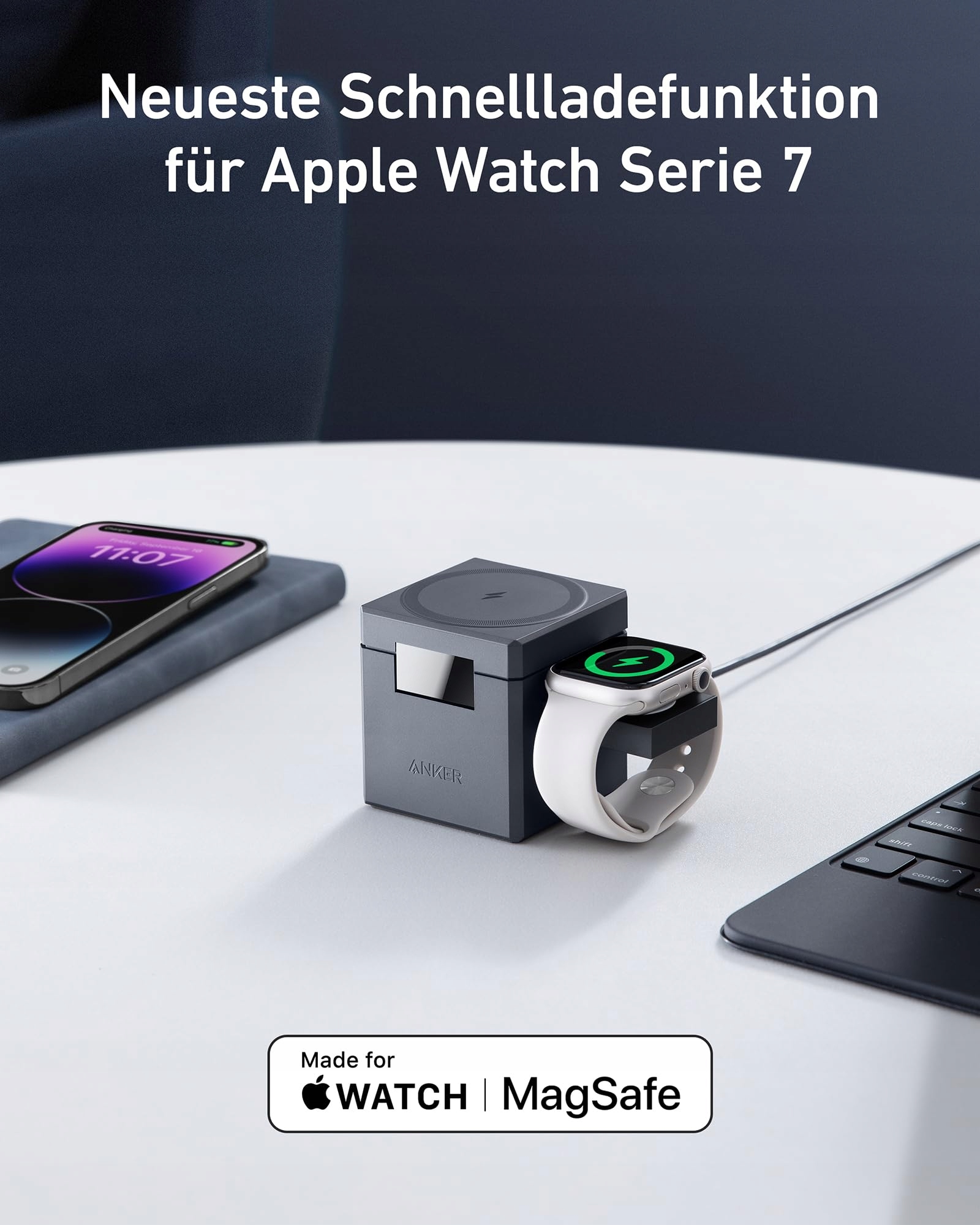 ANKER Stacja Ładowania 3w1 MagSafe iPhone Apple Watch AirPods 15W — miniatura 5