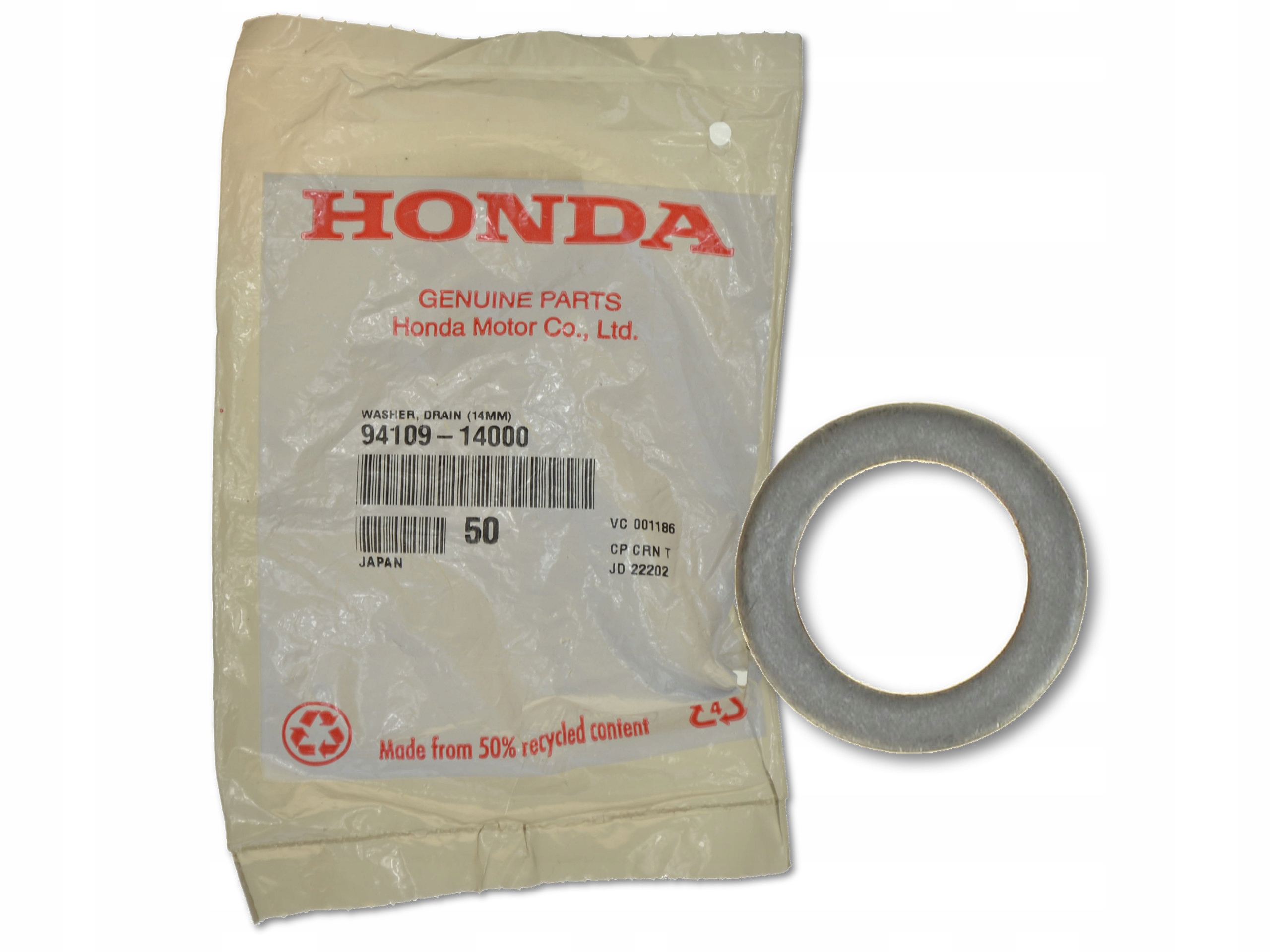 PODKŁADKA KORKA SPUSTOWEGO OLEJU 94109-14000 HONDA