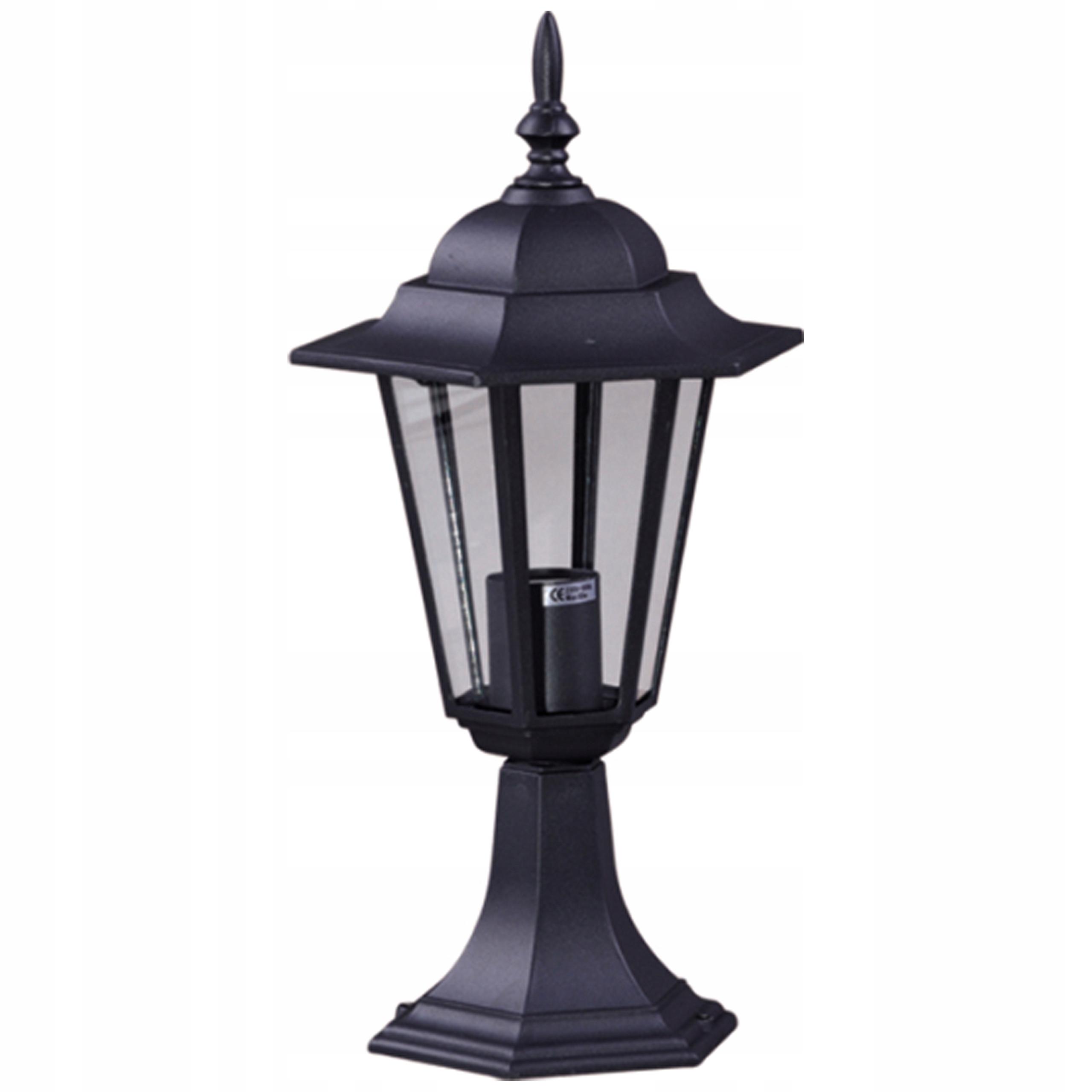 Niska zewnętrzna lampa ogrodowa K-5009S Czarna E27