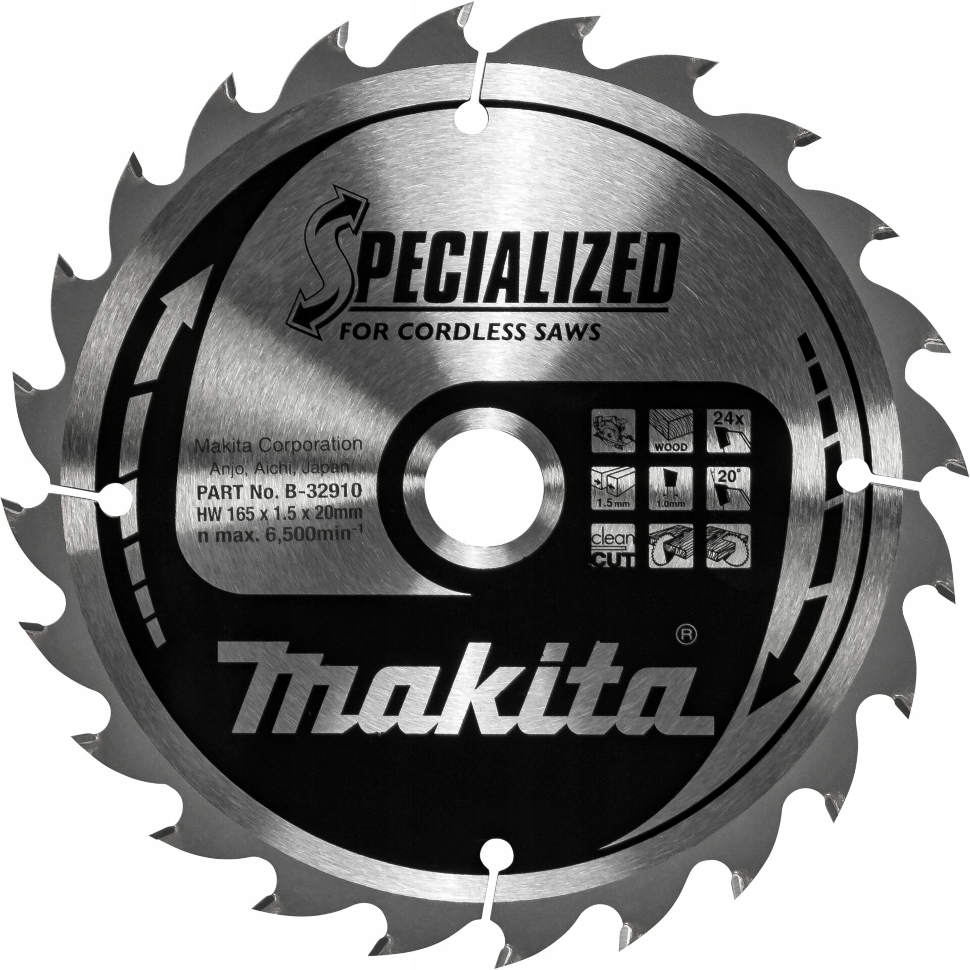 Makita B-32910 Specialized pilový kotouč 165x20x24Z