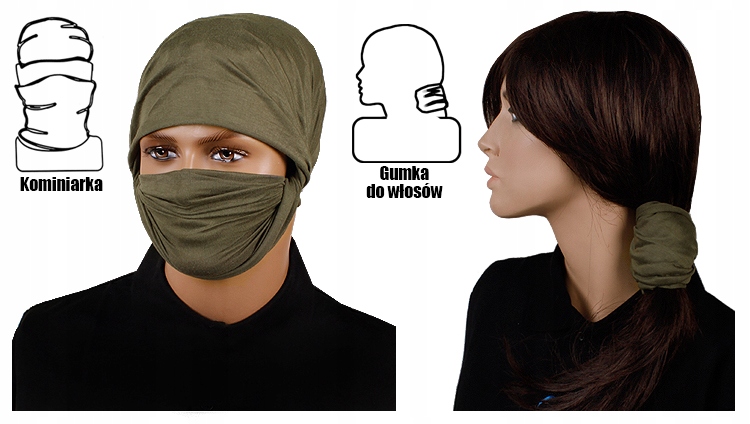 SZAL WIELOFUNKCYJNY Kominiarka Wojskowa OLIVE Rodzaj komin