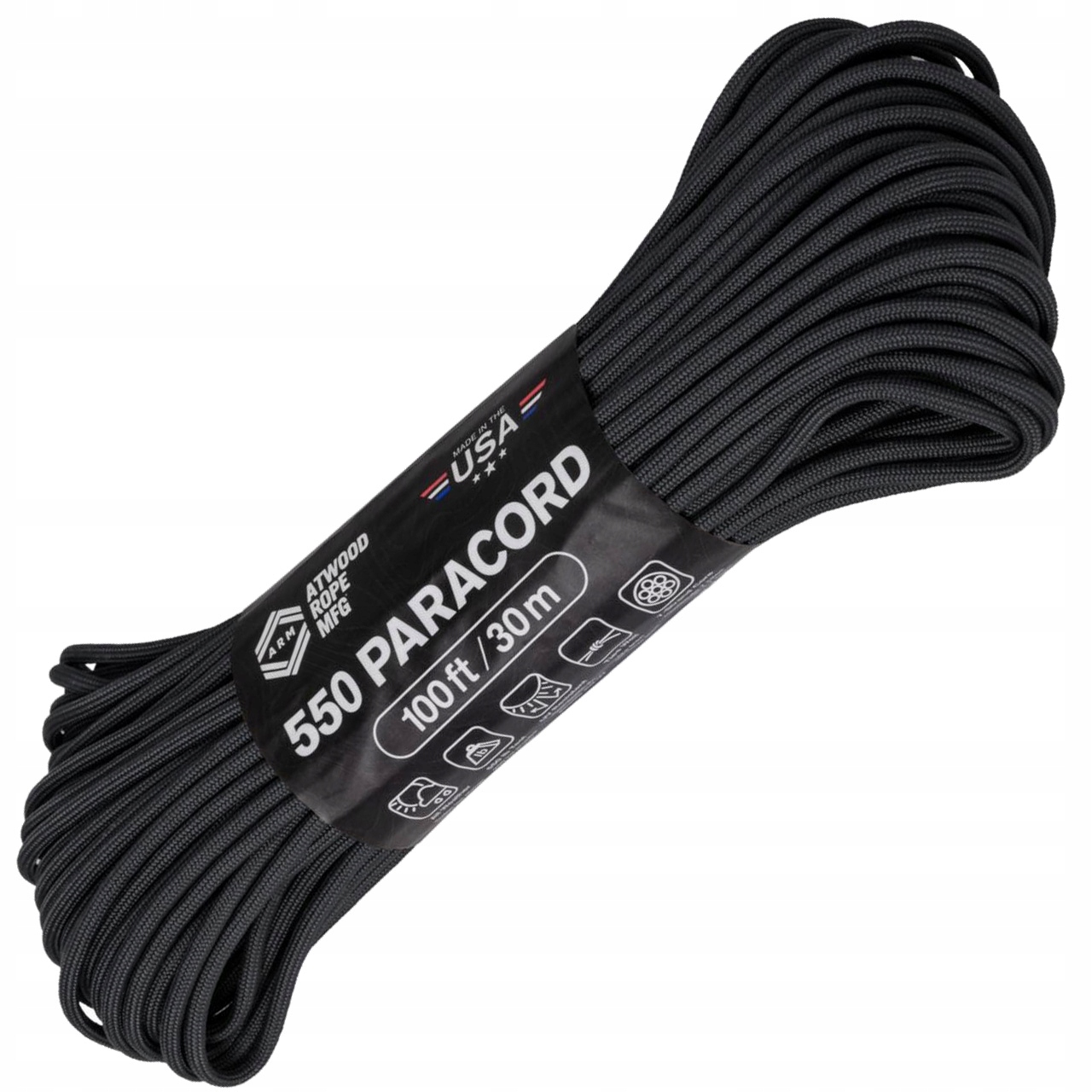 

Linka Atwood 550 Rope Paracord 4mm/30m Czarna