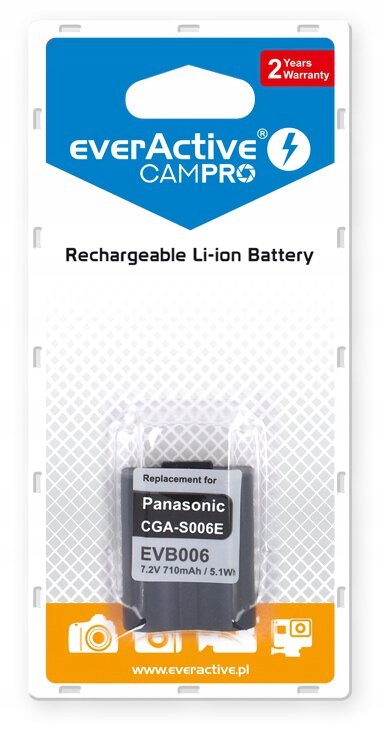 

Akumulator bateria CamPro do Panasonic CGR-S006E