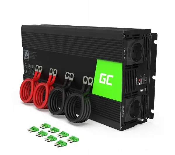 Przetwornica Green Cell INV12 12V na 230V 3000/6000W Modyfikowana sinusoida