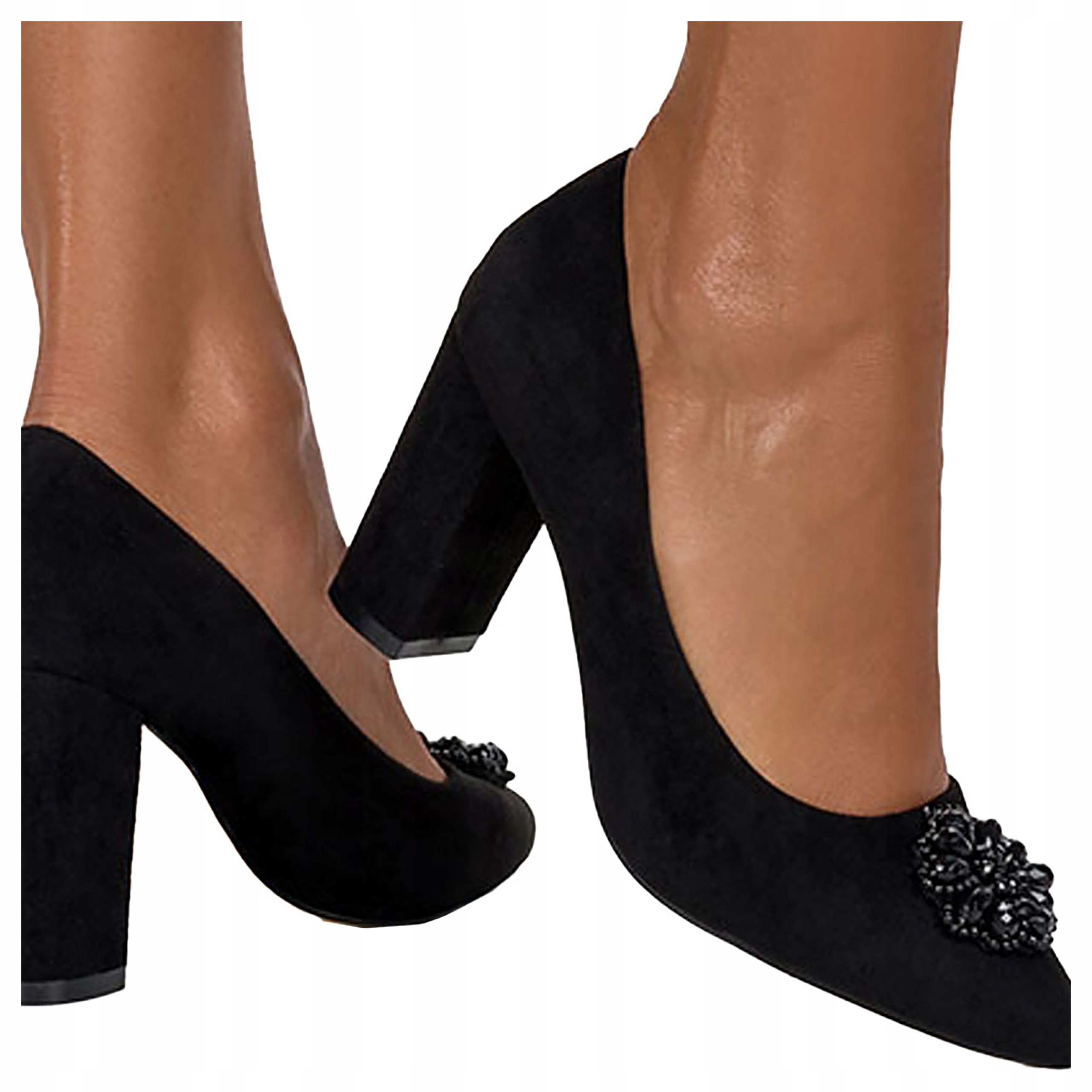 Dámské Lodičky S Krystalky Na Podpatku, velikost 36