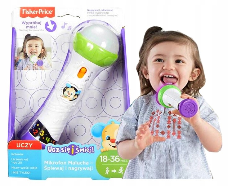 

Fisher Price Mikrofon Malucha nagrywa uczy FBP38