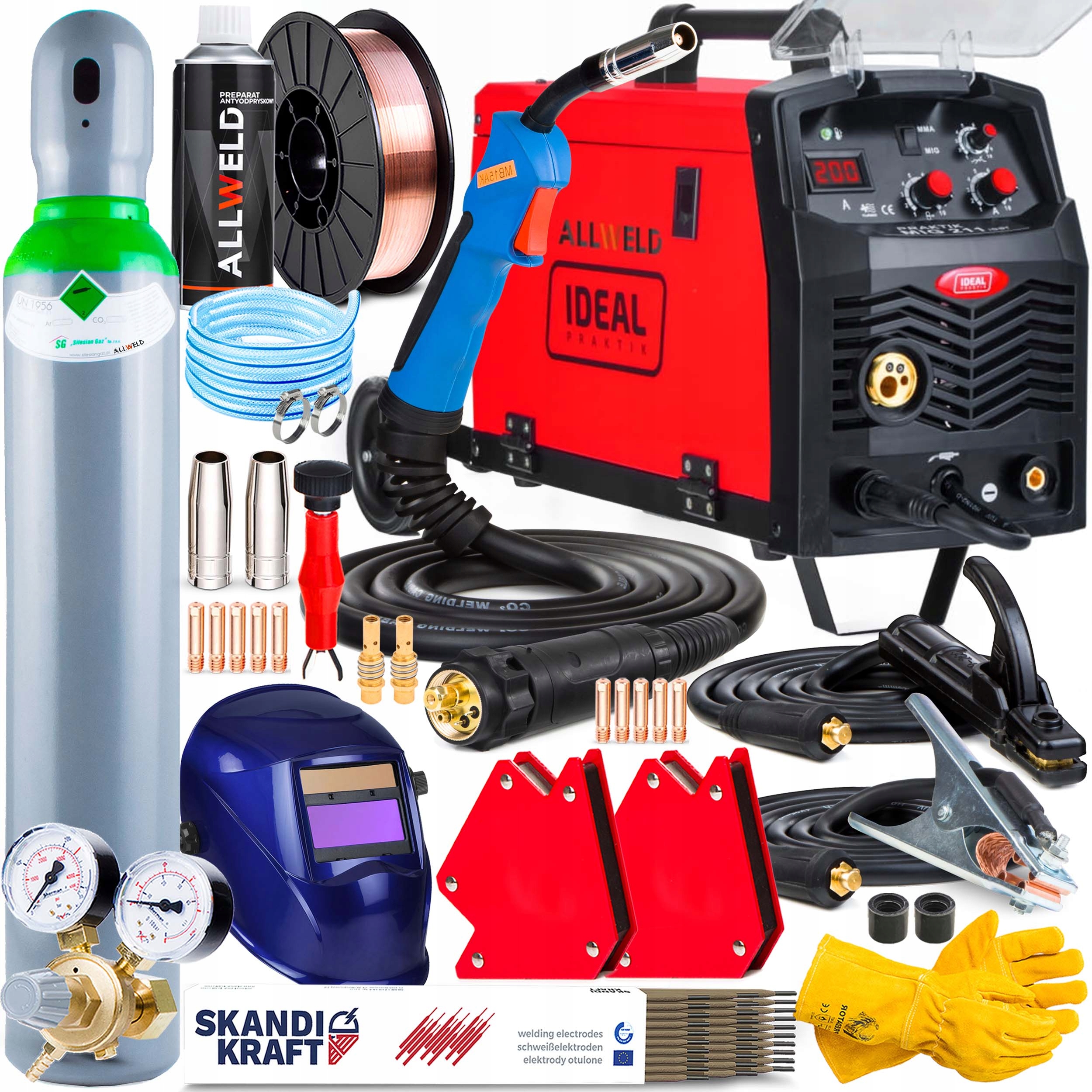 Invertorová Svářečka Ideal Mig 211 Igbt Mma 230V 200A Lutosvařování