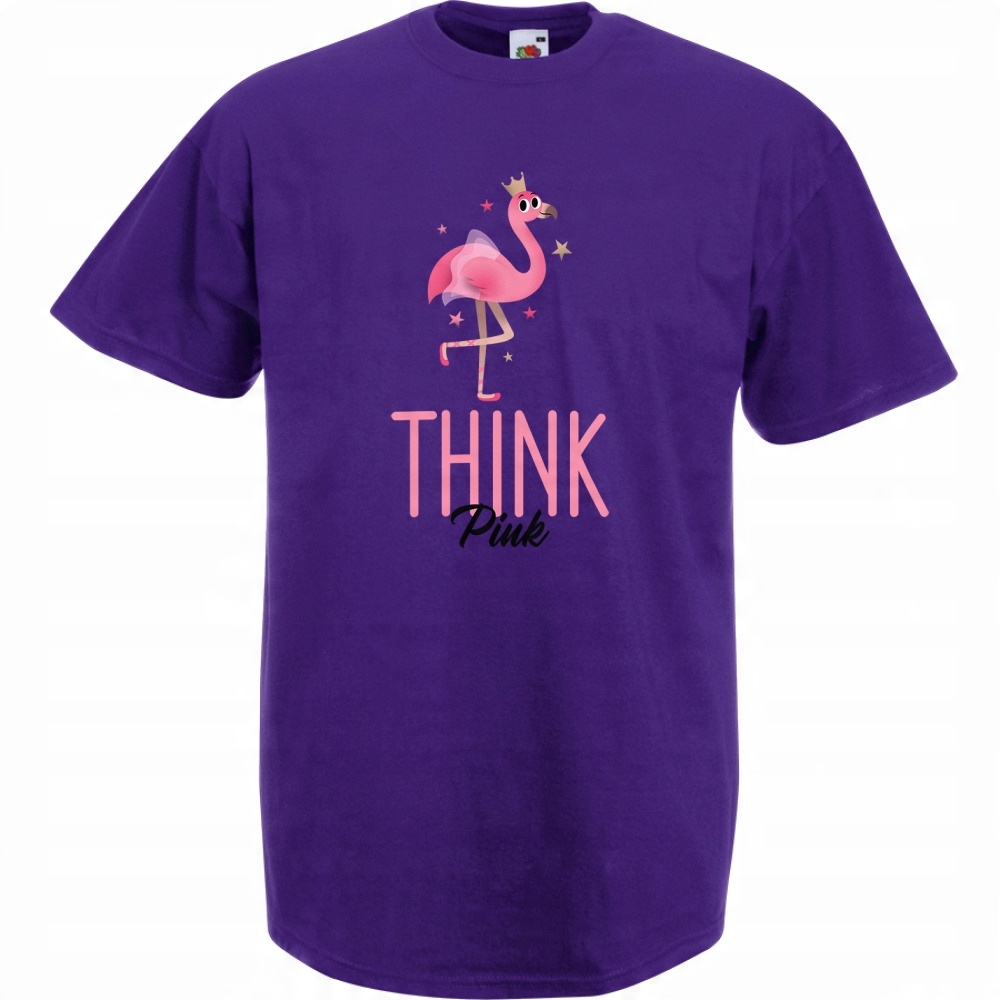 

Koszulka think pink flaming XXL fioletowa
