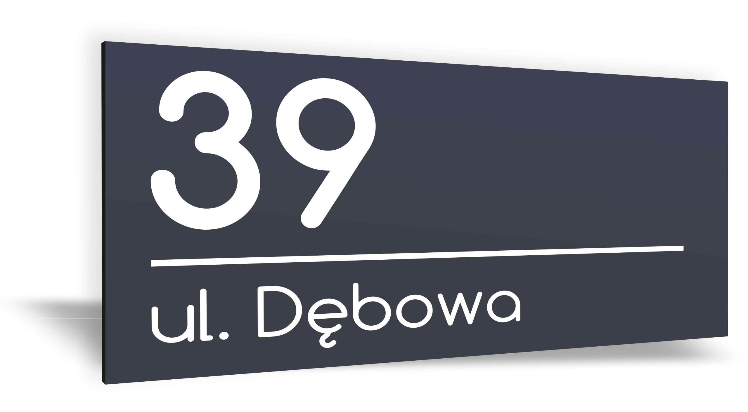 

Tabliczka Adresowa Antracyt Duża Numer domu