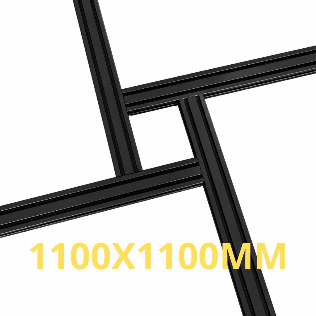 univerzální nastavitelná frézovací šablona černá 1100 x 1100 mm