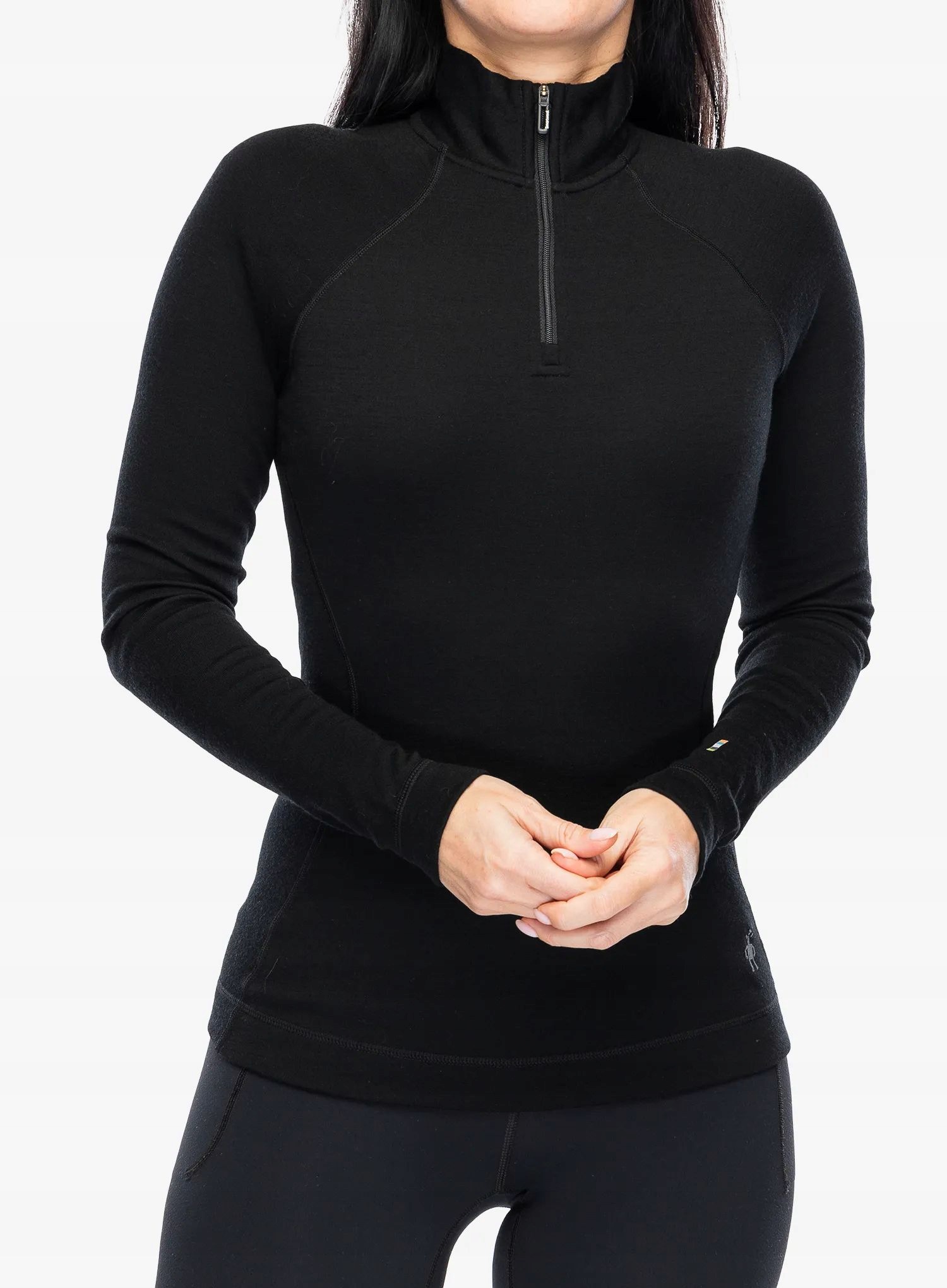 Bluza termo damska Smartwool Classic Thermal Merino Bl 1/4 Zip black S